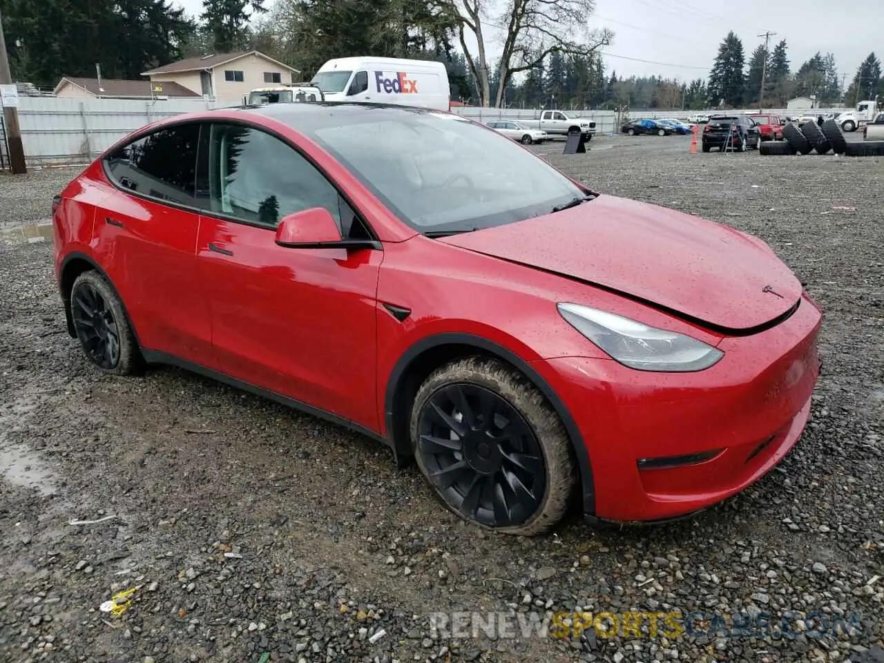 4 fotografías del automóvil dañado 7SAYGAEE6PF639779 TESLA MODEL Y 2023