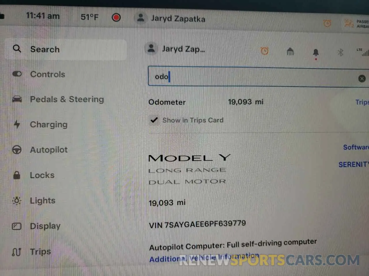 9 fotografías del automóvil dañado 7SAYGAEE6PF639779 TESLA MODEL Y 2023