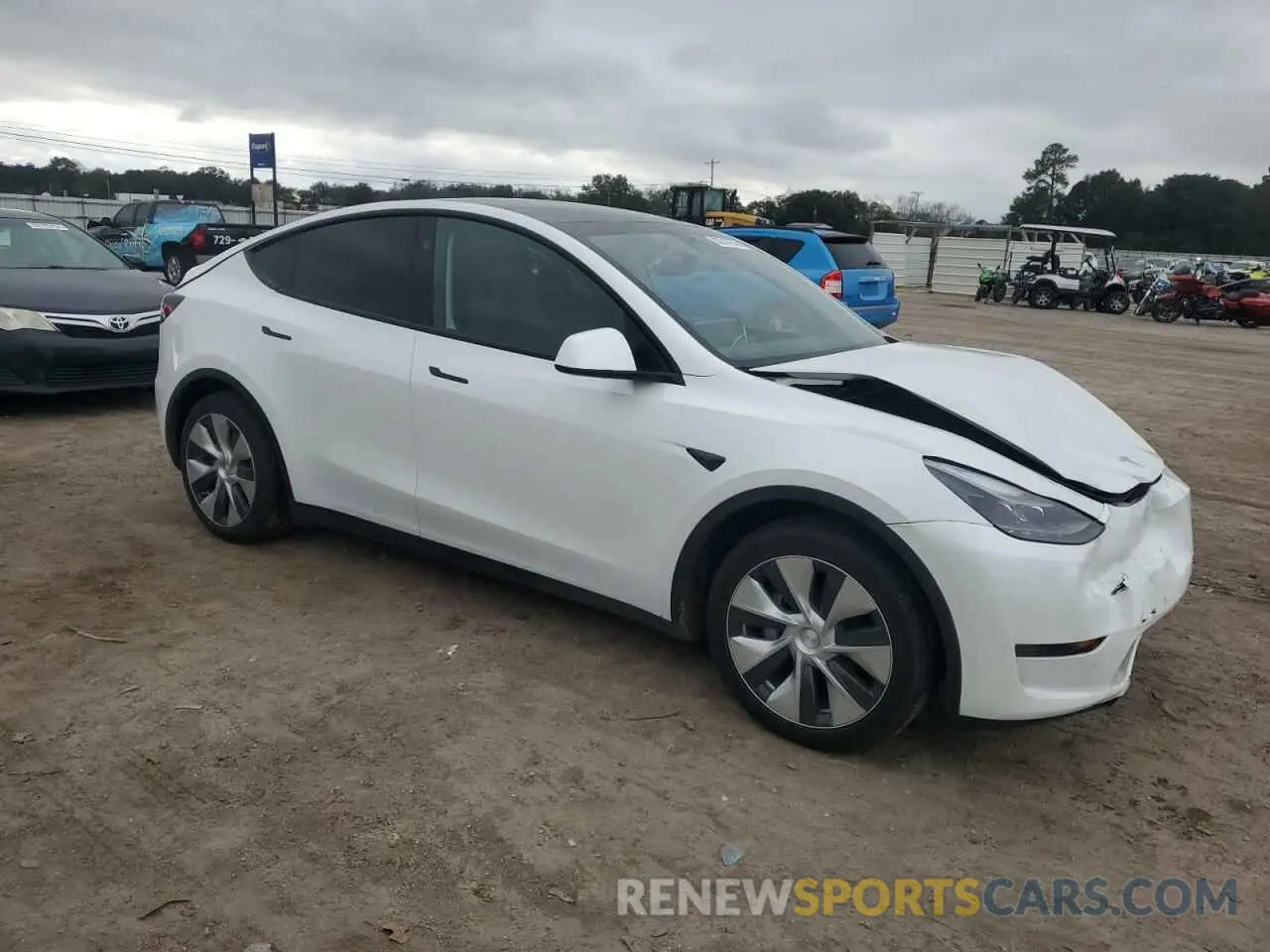 4 fotografías del automóvil dañado 7SAYGAEE6PF801961 TESLA MODEL Y 2023