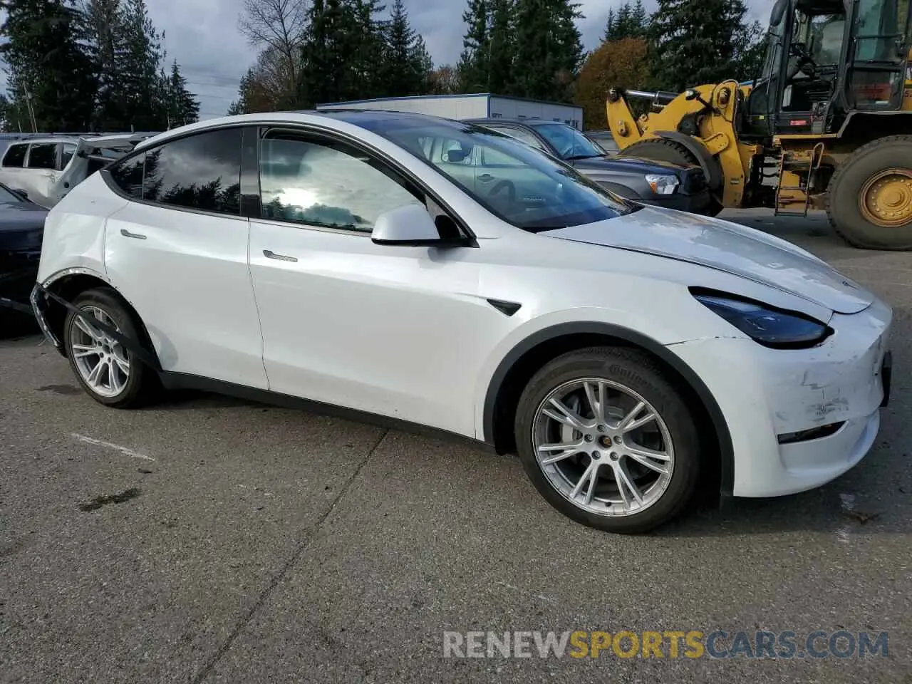 4 fotografías del automóvil dañado 7SAYGAEE6PF827170 TESLA MODEL Y 2023