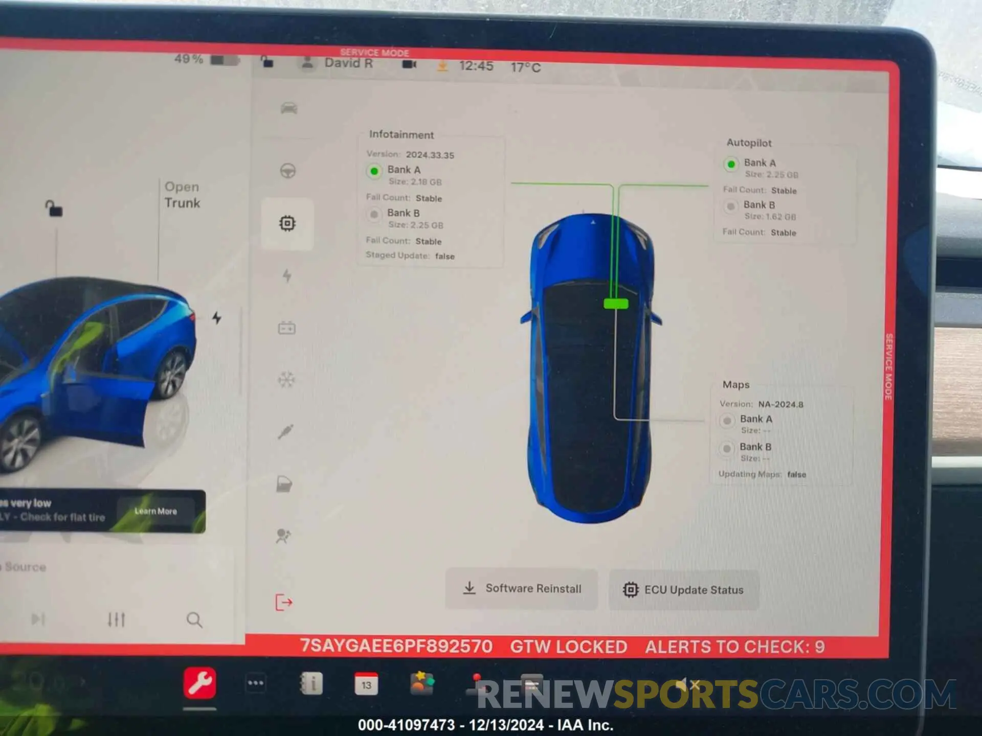 19 fotografías del automóvil dañado 7SAYGAEE6PF892570 TESLA MODEL Y 2023
