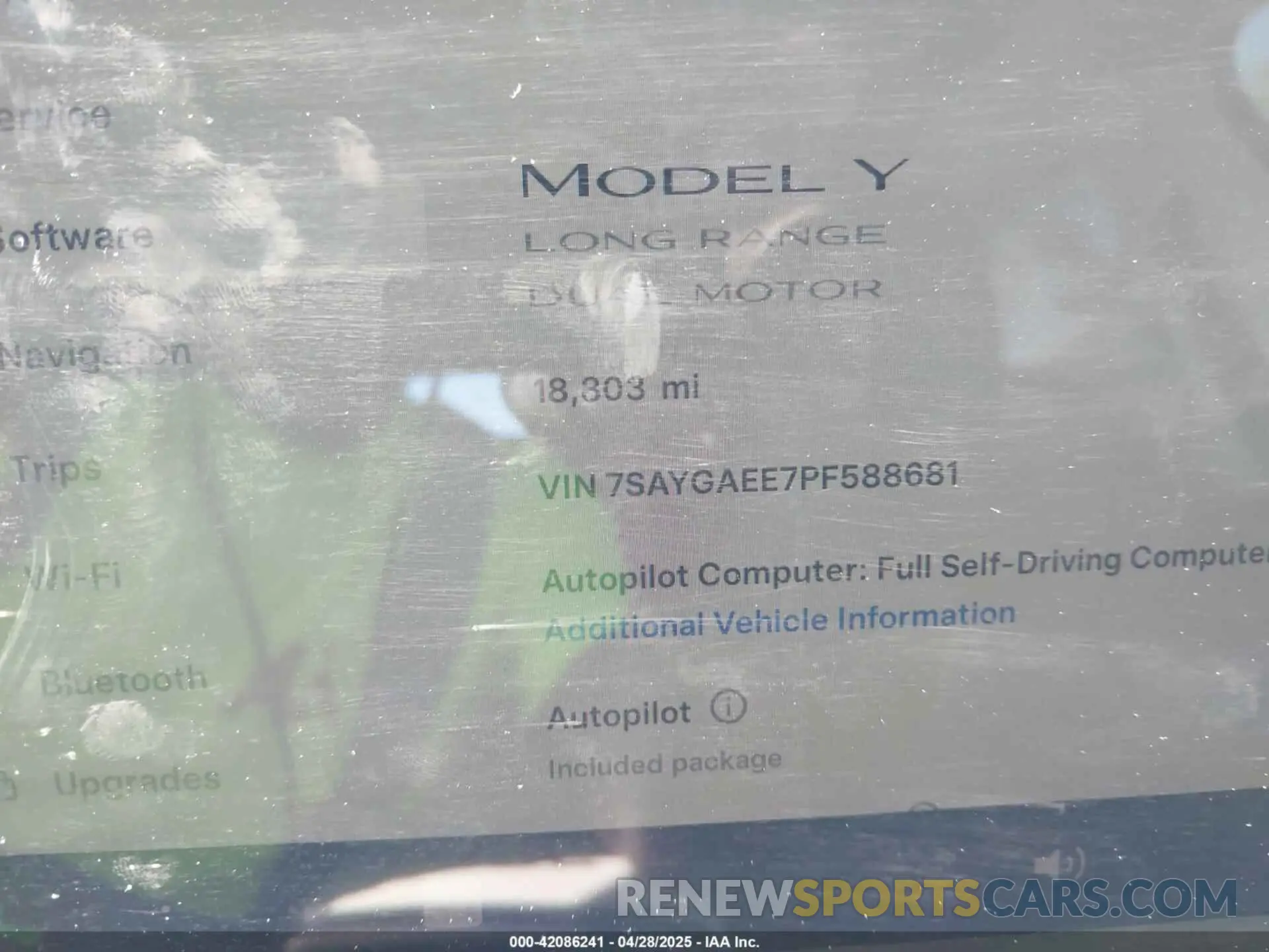 16 fotografías del automóvil dañado 7SAYGAEE7PF588681 TESLA MODEL Y 2023