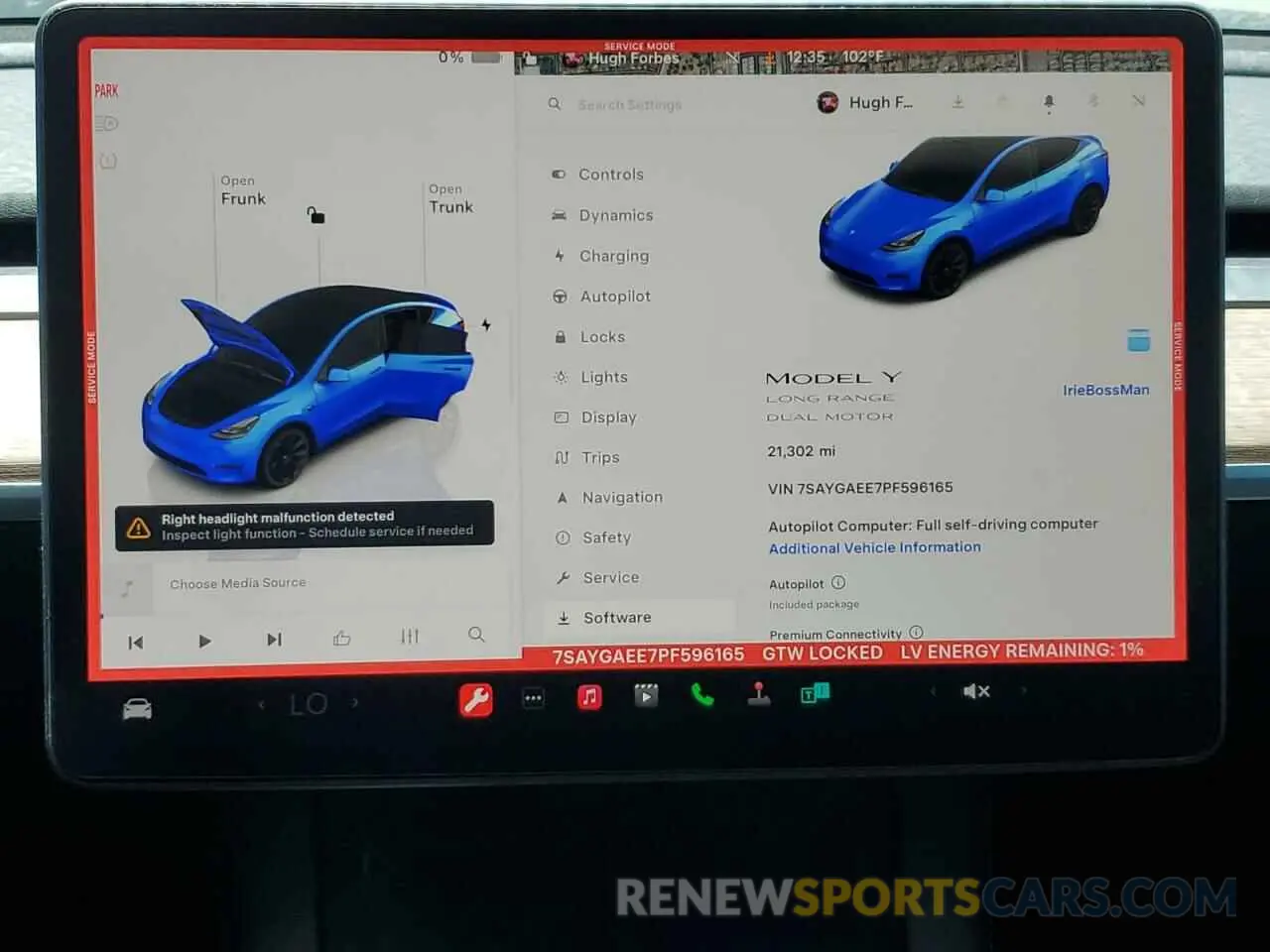 9 fotografías del automóvil dañado 7SAYGAEE7PF596165 TESLA MODEL Y 2023