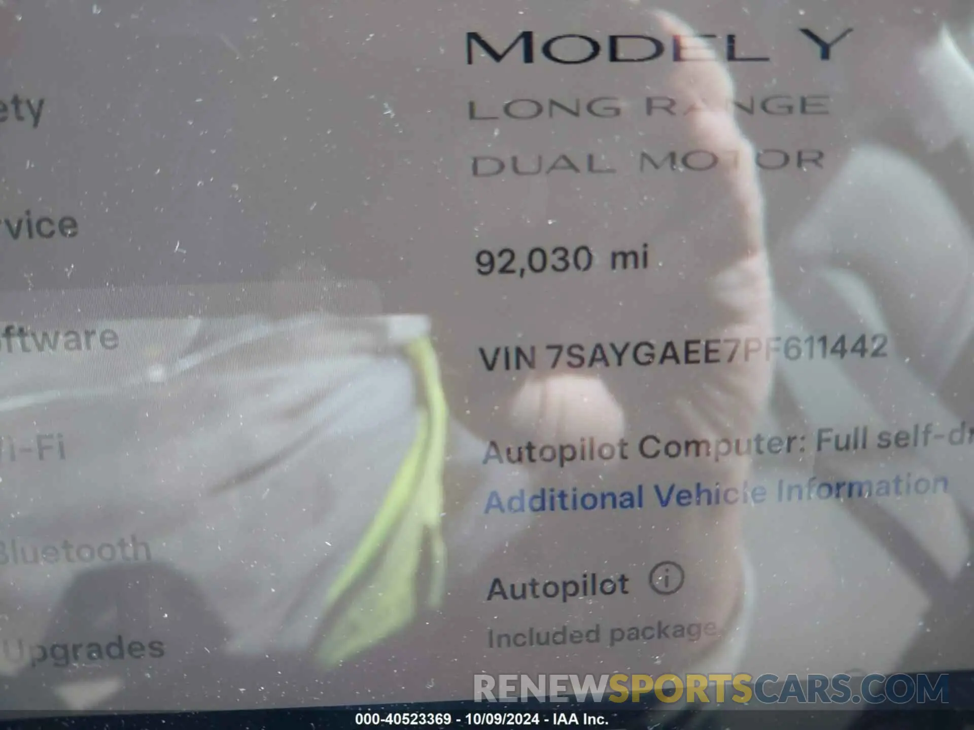 14 fotografías del automóvil dañado 7SAYGAEE7PF611442 TESLA MODEL Y 2023