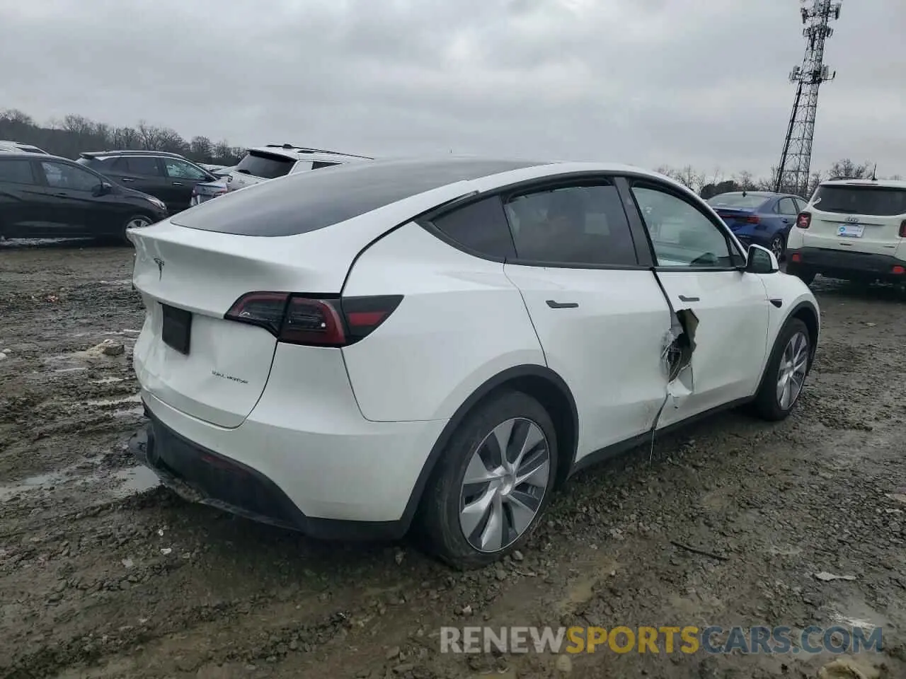 3 fotografías del automóvil dañado 7SAYGAEE7PF911417 TESLA MODEL Y 2023