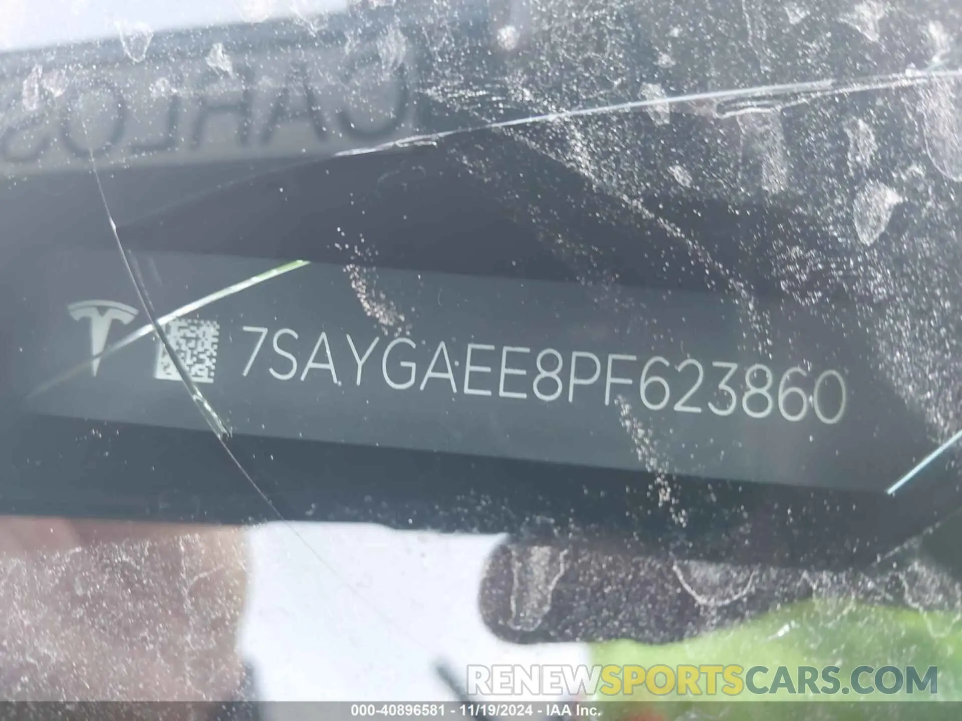 9 fotografías del automóvil dañado 7SAYGAEE8PF623860 TESLA MODEL Y 2023