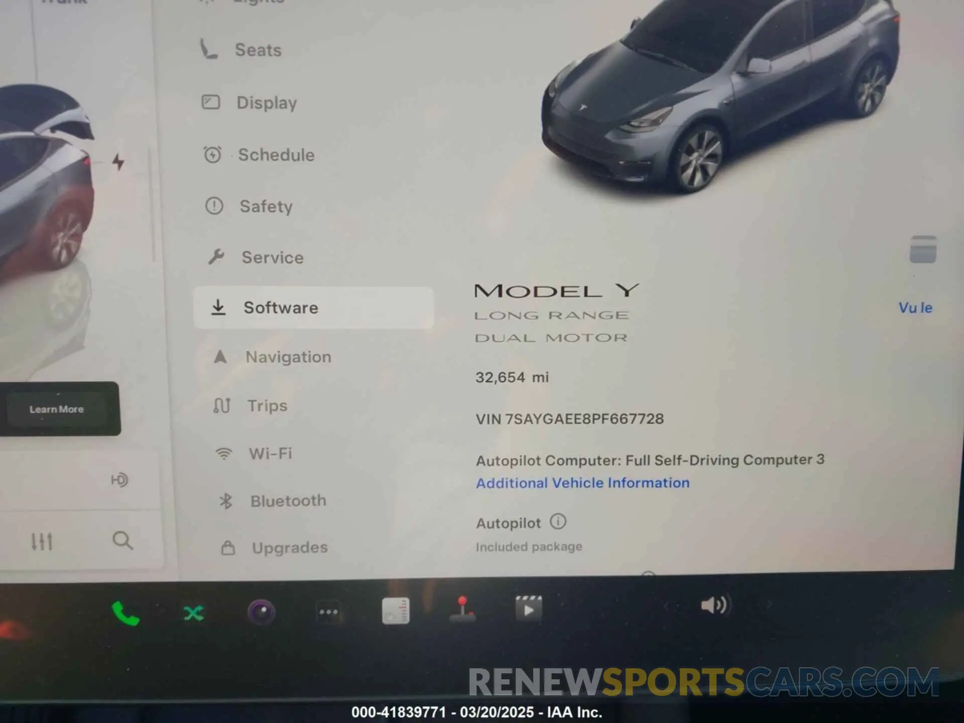 7 fotografías del automóvil dañado 7SAYGAEE8PF667728 TESLA MODEL Y 2023