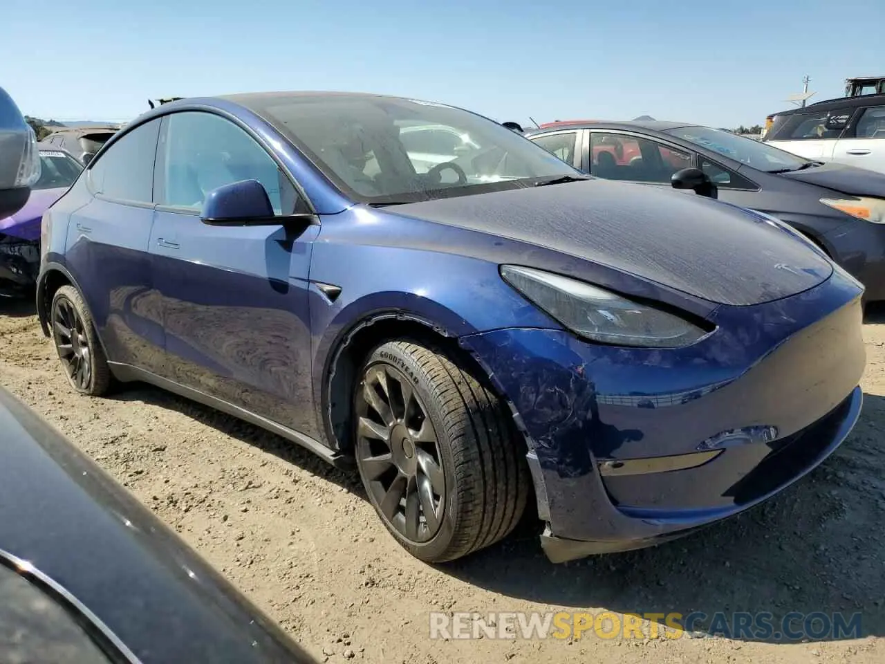4 fotografías del automóvil dañado 7SAYGAEE8PF870196 TESLA MODEL Y 2023