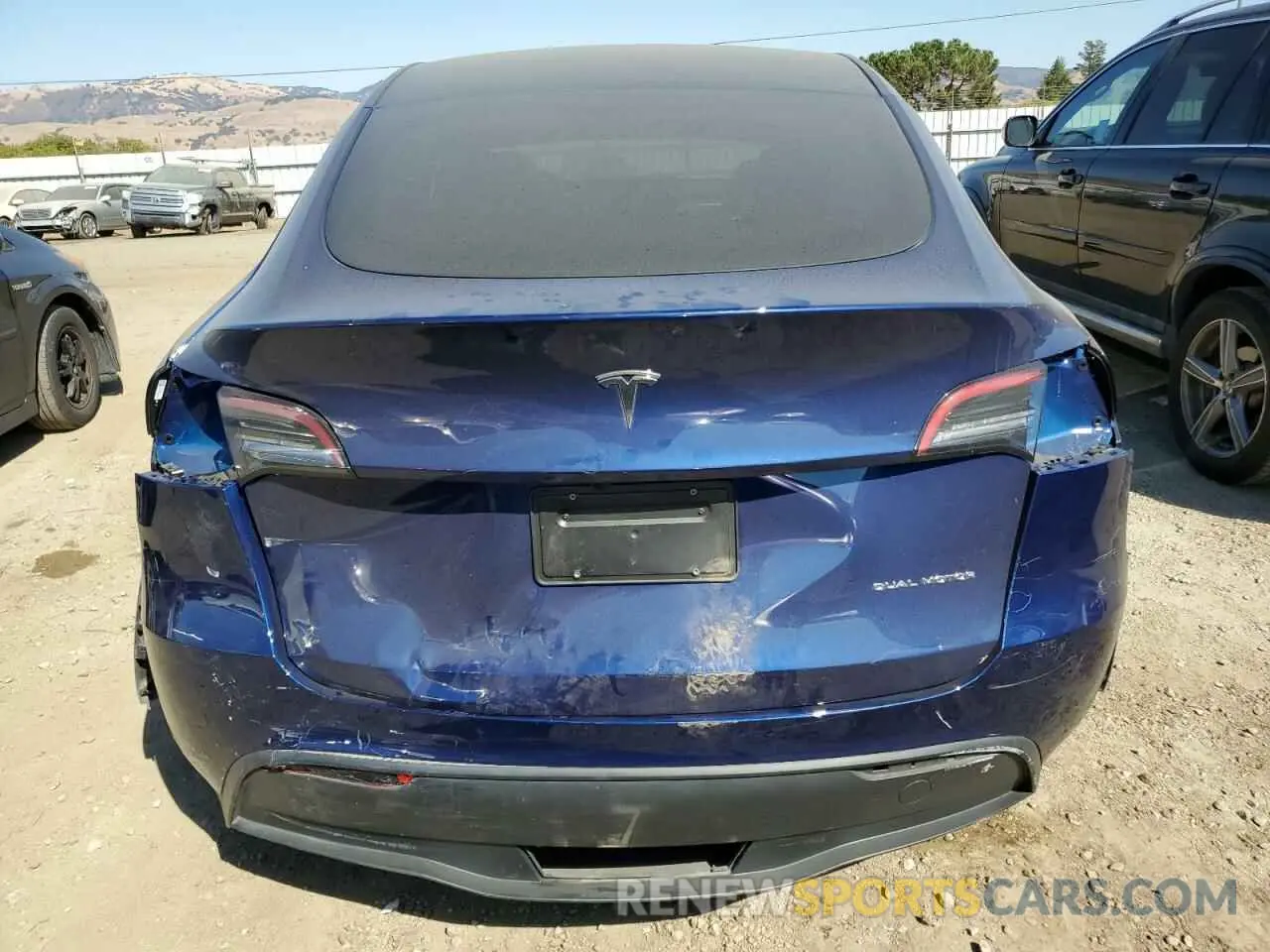 6 fotografías del automóvil dañado 7SAYGAEE8PF870196 TESLA MODEL Y 2023