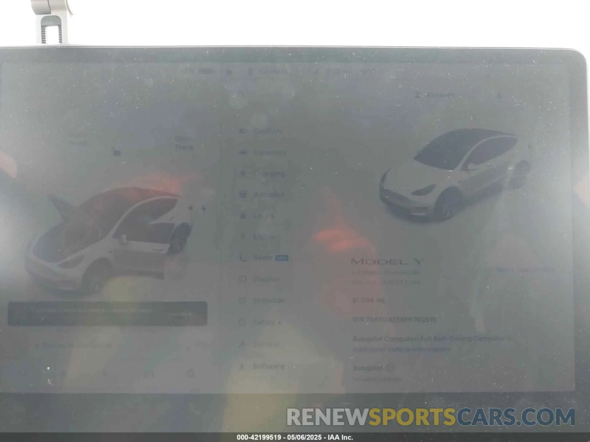 7 fotografías del automóvil dañado 7SAYGAEE9PF702910 TESLA MODEL Y 2023
