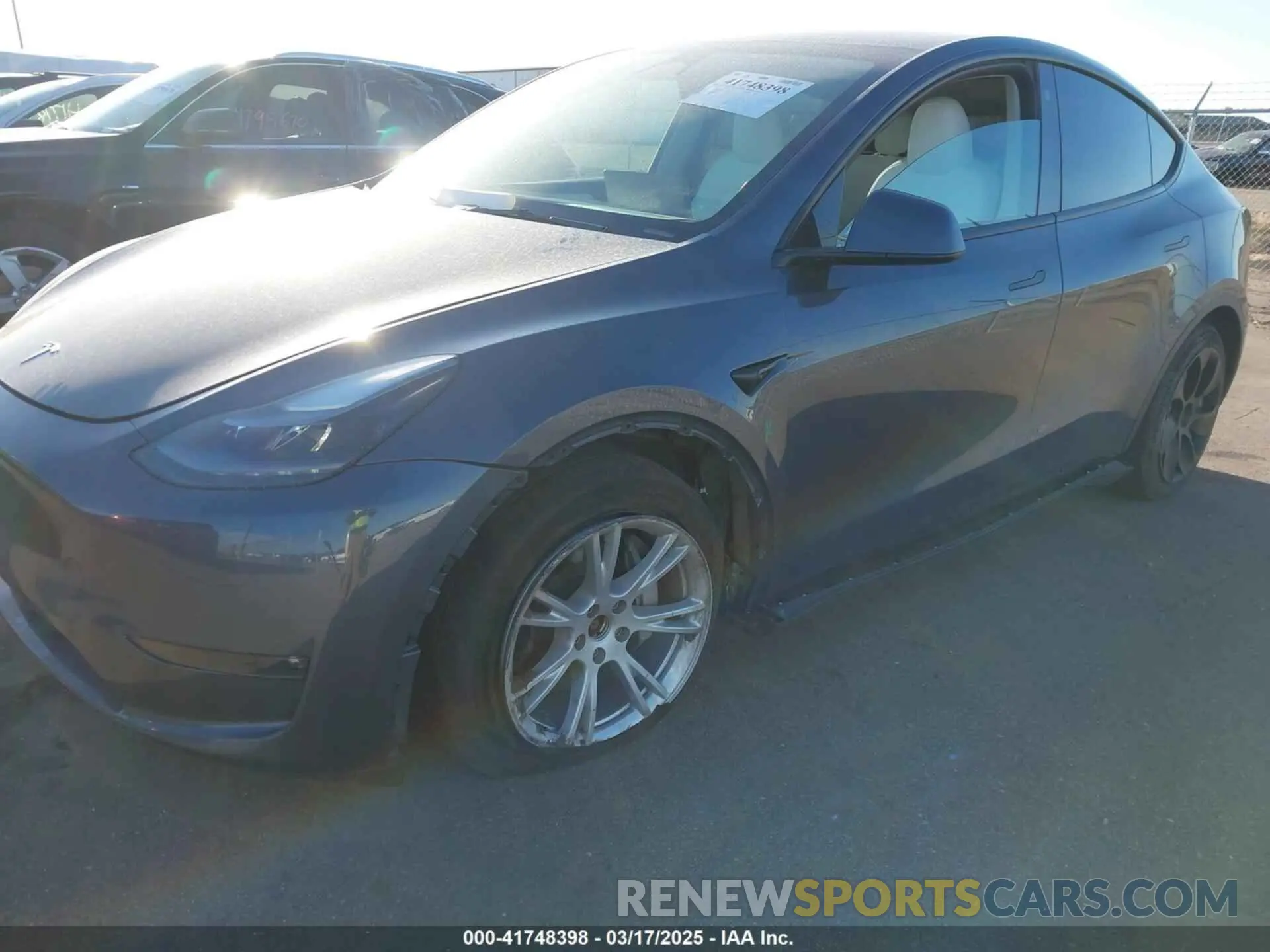 6 fotografías del automóvil dañado 7SAYGAEEXPF714760 TESLA MODEL Y 2023