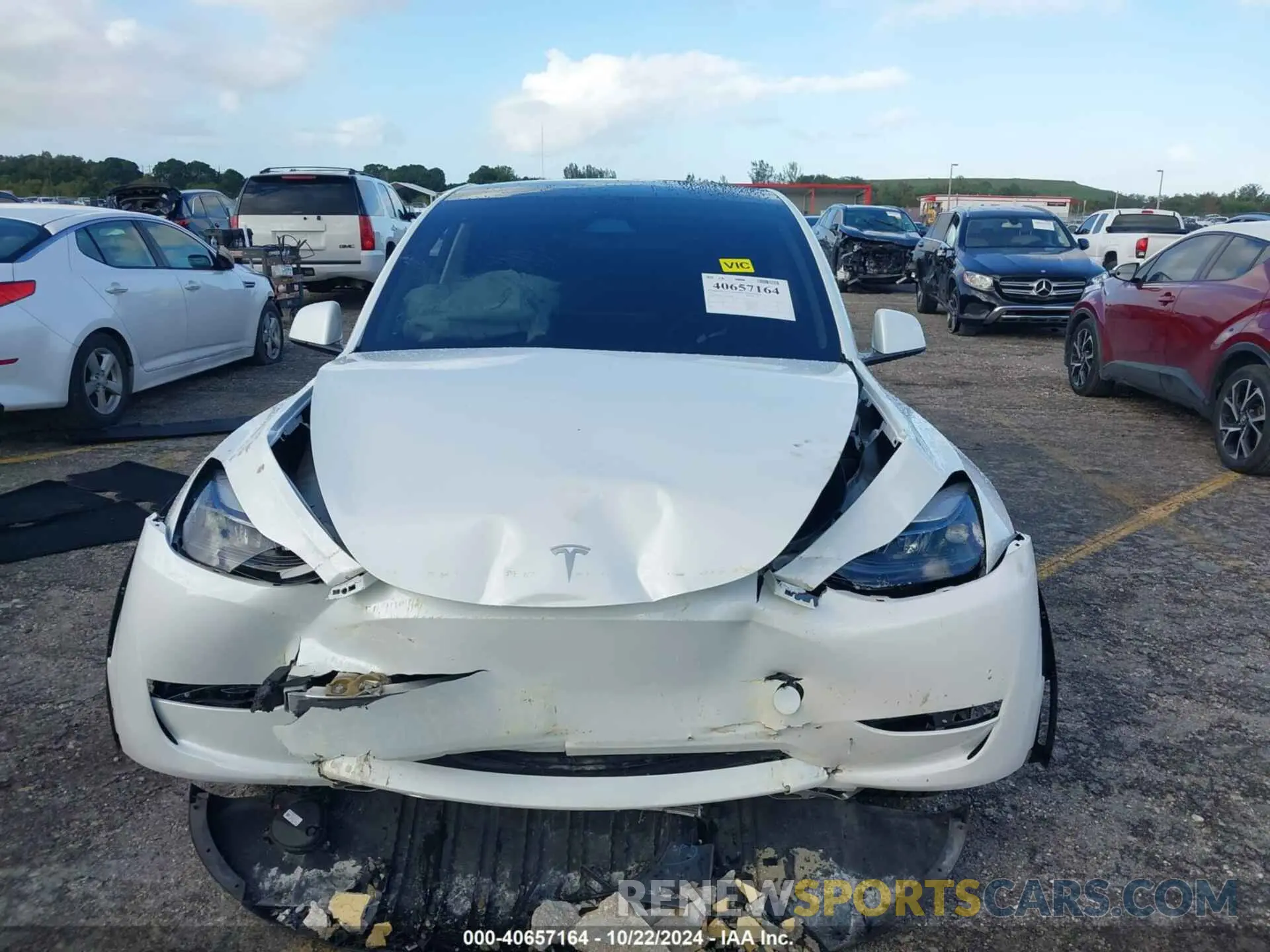 12 fotografías del automóvil dañado 7SAYGDED1PF957284 TESLA MODEL Y 2023