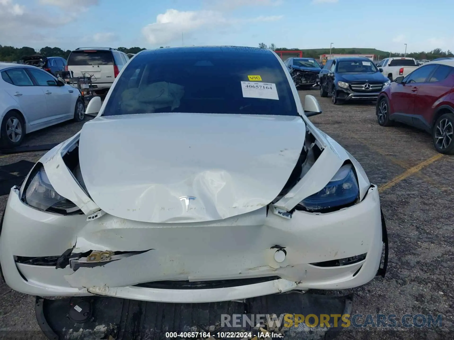 6 fotografías del automóvil dañado 7SAYGDED1PF957284 TESLA MODEL Y 2023