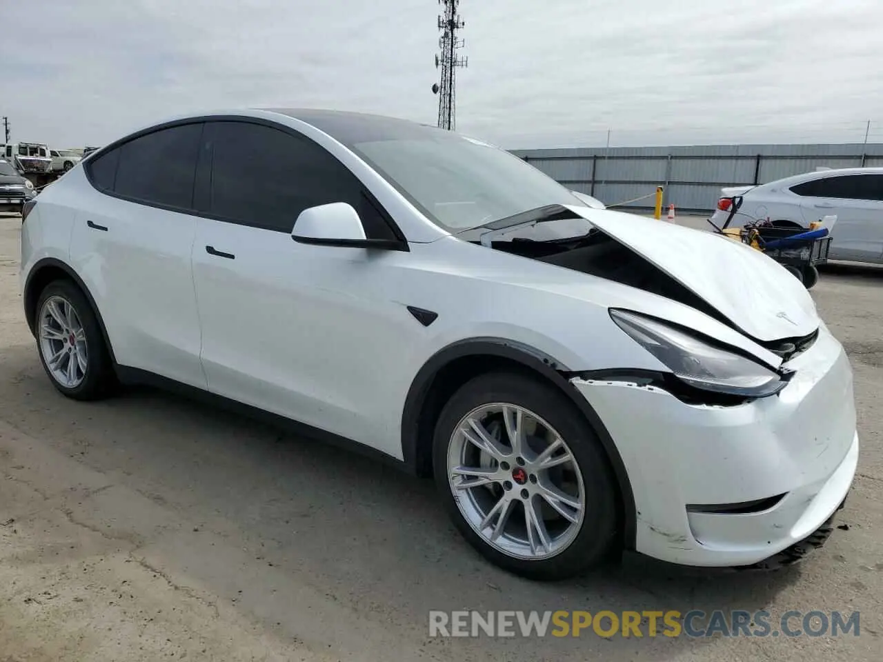 4 fotografías del automóvil dañado 7SAYGDED1PF960928 TESLA MODEL Y 2023