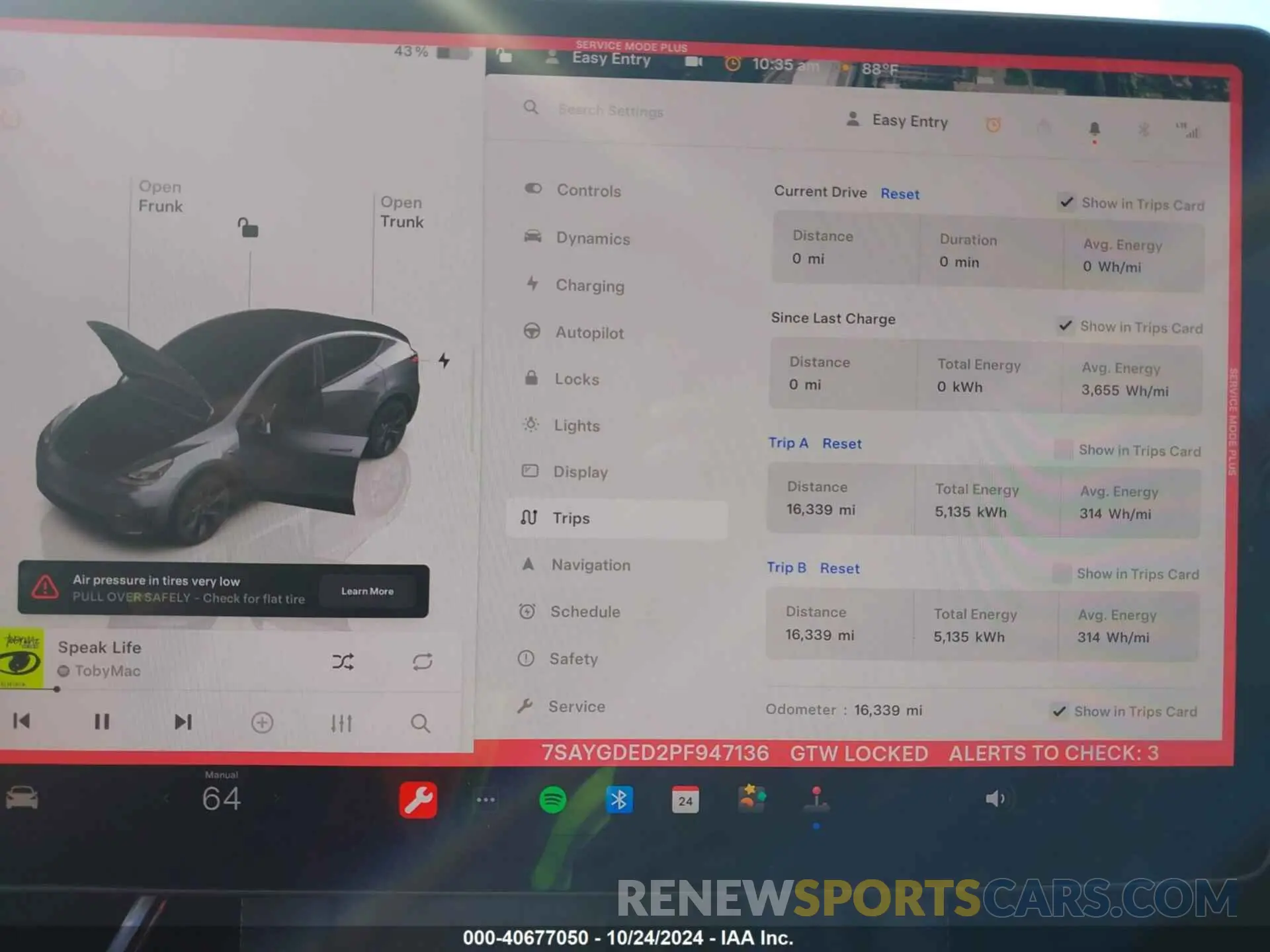 7 fotografías del automóvil dañado 7SAYGDED2PF947136 TESLA MODEL Y 2023