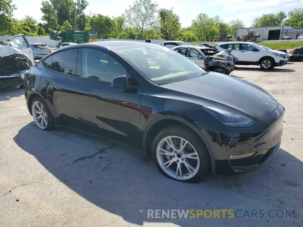 4 fotografías del automóvil dañado 7SAYGDED4PF966366 TESLA MODEL Y 2023