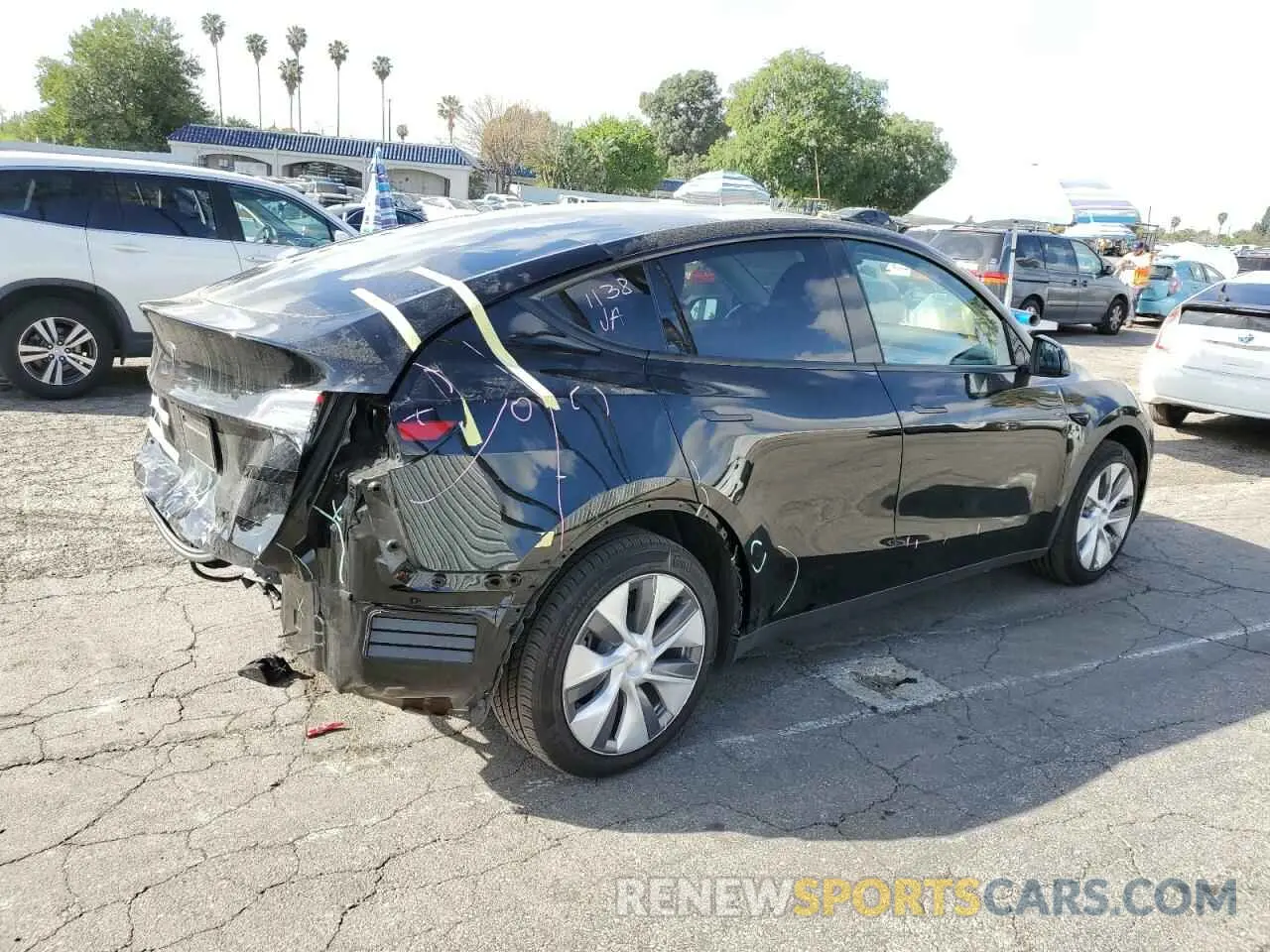 3 fotografías del automóvil dañado 7SAYGDED6PF939931 TESLA MODEL Y 2023