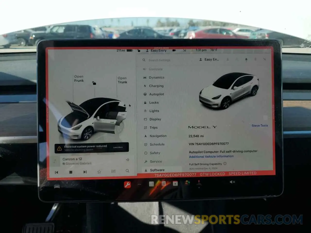 9 fotografías del automóvil dañado 7SAYGDED6PF970077 TESLA MODEL Y 2023