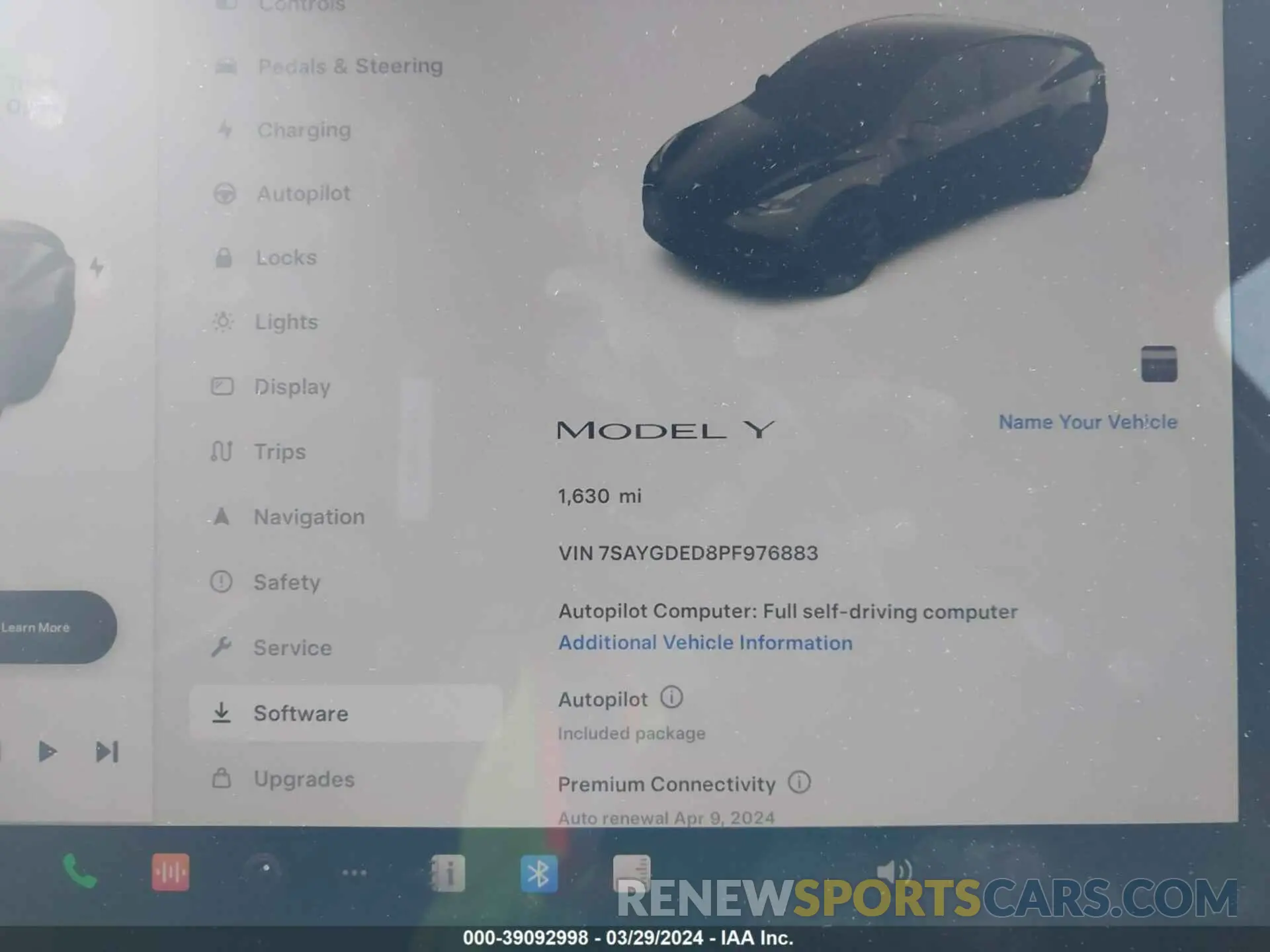 7 fotografías del automóvil dañado 7SAYGDED8PF976883 TESLA MODEL Y 2023