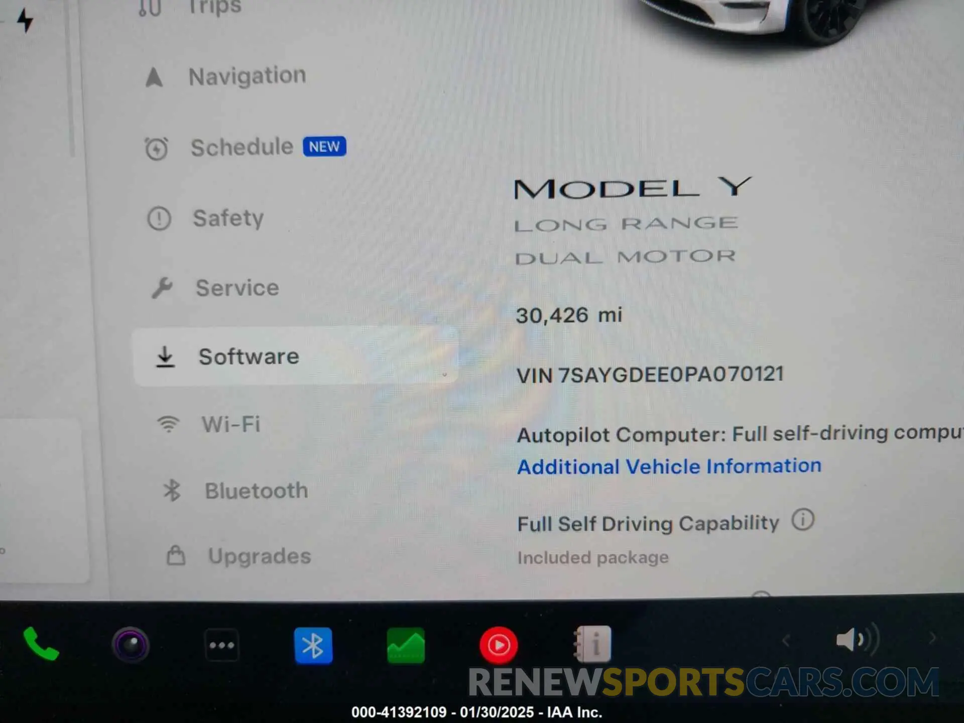 7 fotografías del automóvil dañado 7SAYGDEE0PA070121 TESLA MODEL Y 2023