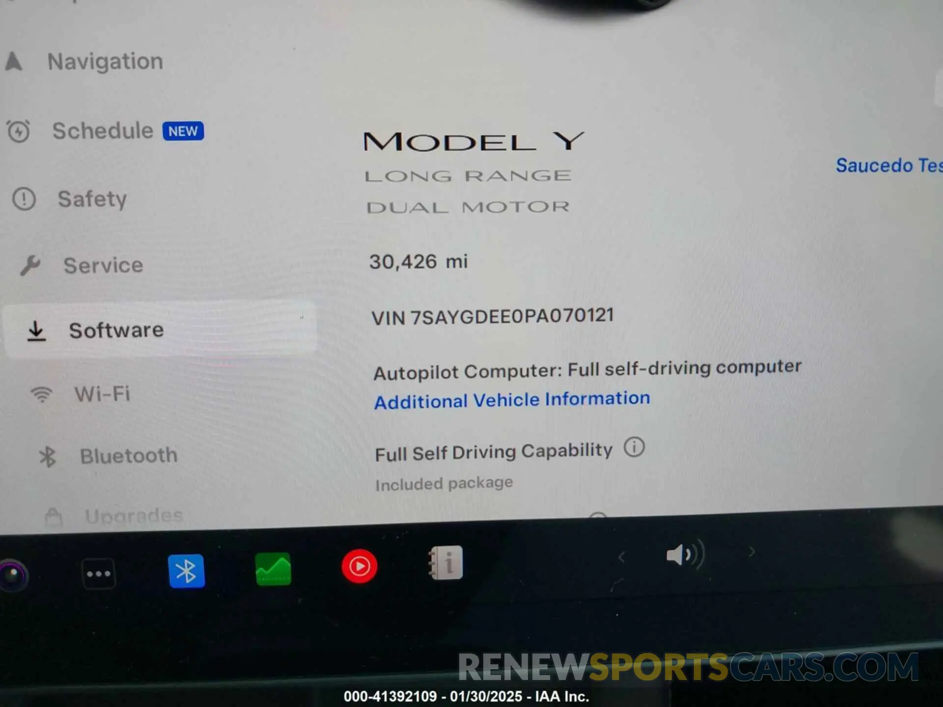 9 fotografías del automóvil dañado 7SAYGDEE0PA070121 TESLA MODEL Y 2023