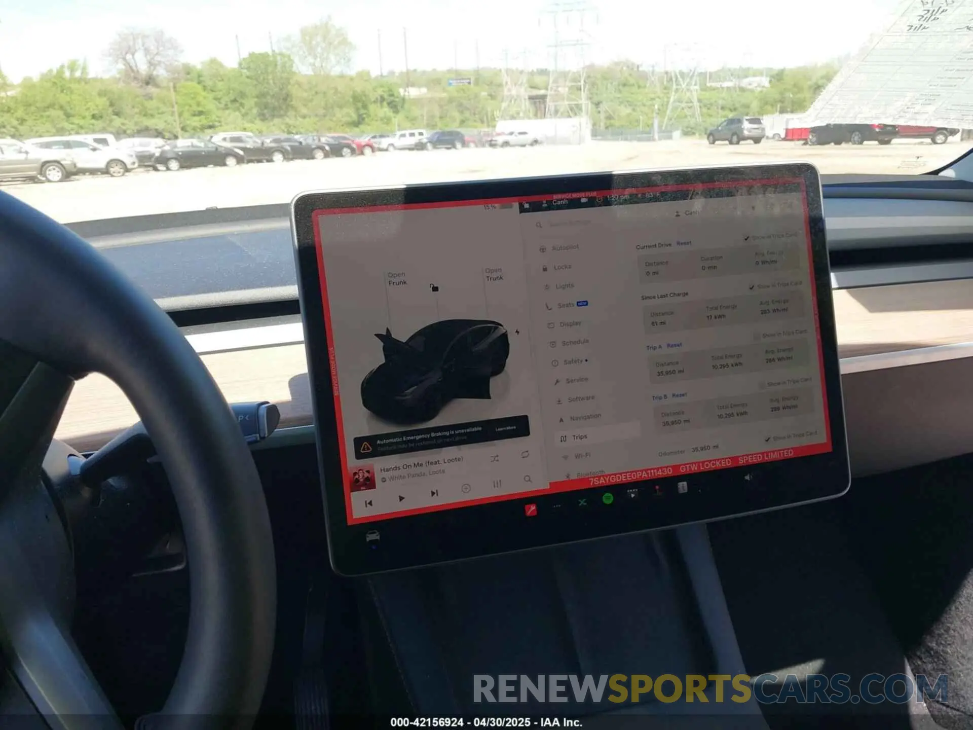 19 fotografías del automóvil dañado 7SAYGDEE0PA111430 TESLA MODEL Y 2023