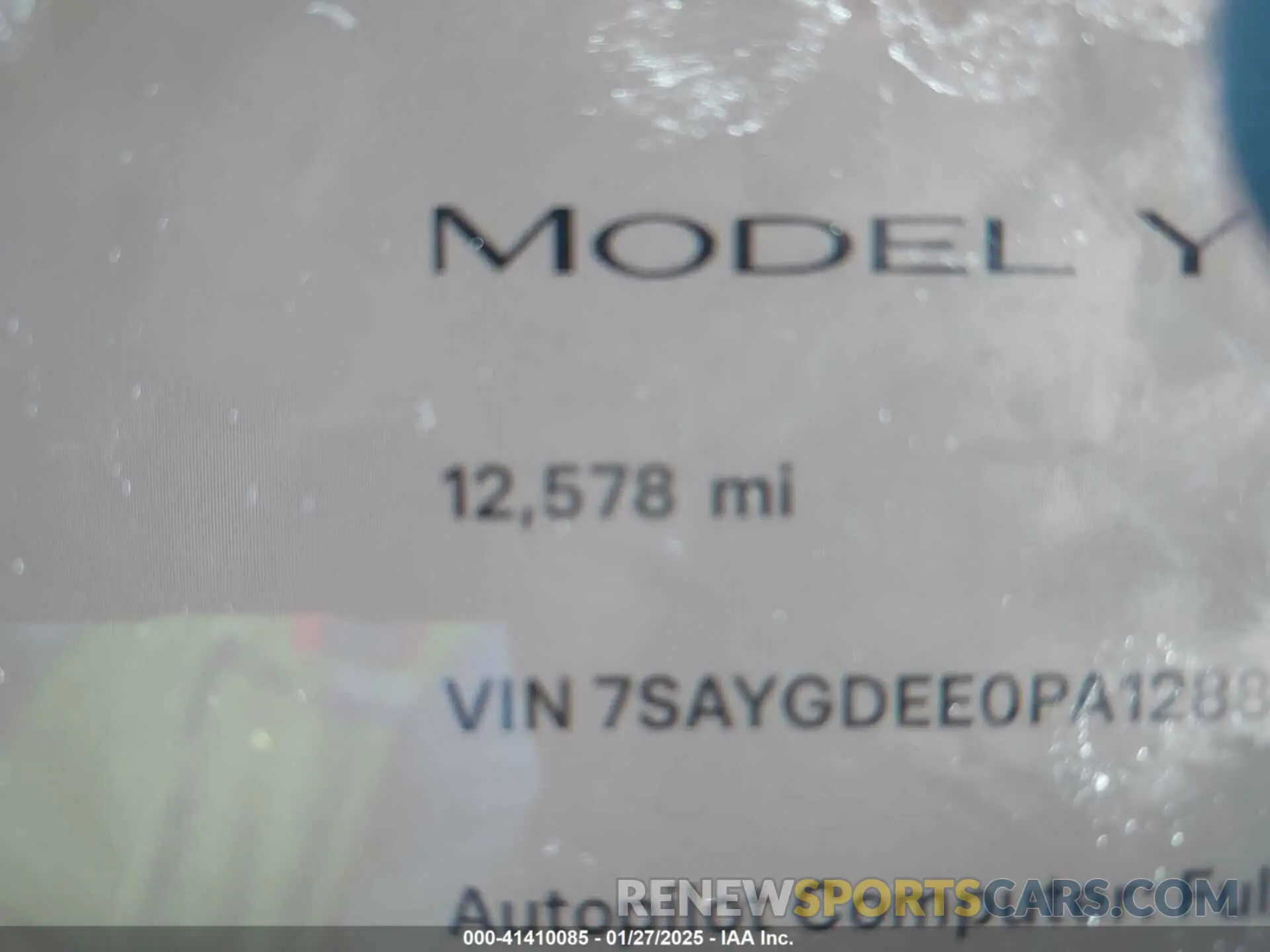 14 fotografías del automóvil dañado 7SAYGDEE0PA128888 TESLA MODEL Y 2023
