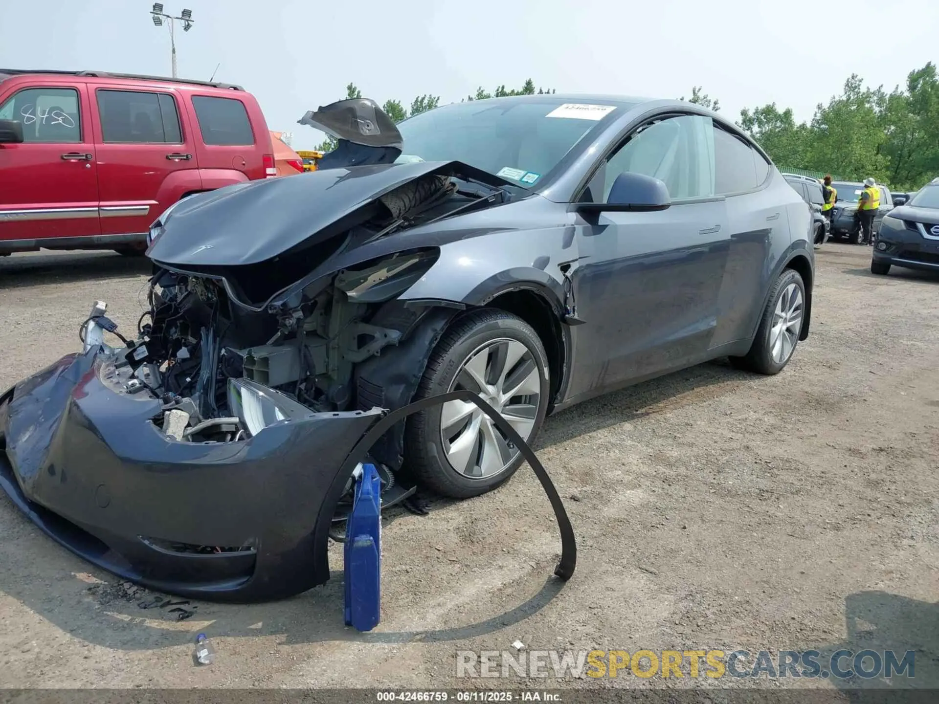 2 fotografías del automóvil dañado 7SAYGDEE0PA129376 TESLA MODEL Y 2023