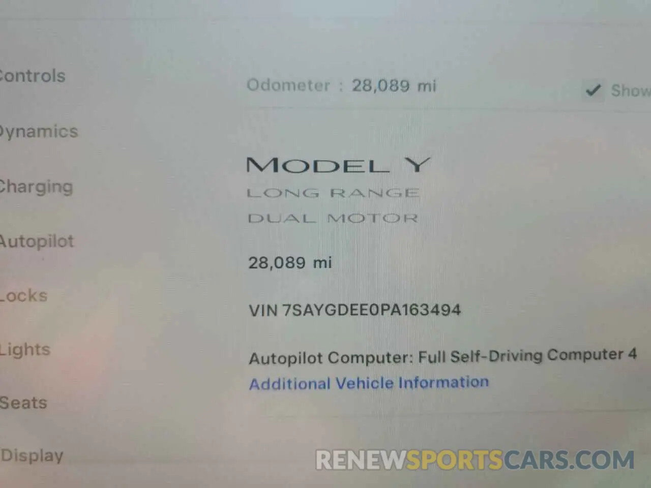 9 fotografías del automóvil dañado 7SAYGDEE0PA163494 TESLA MODEL Y 2023