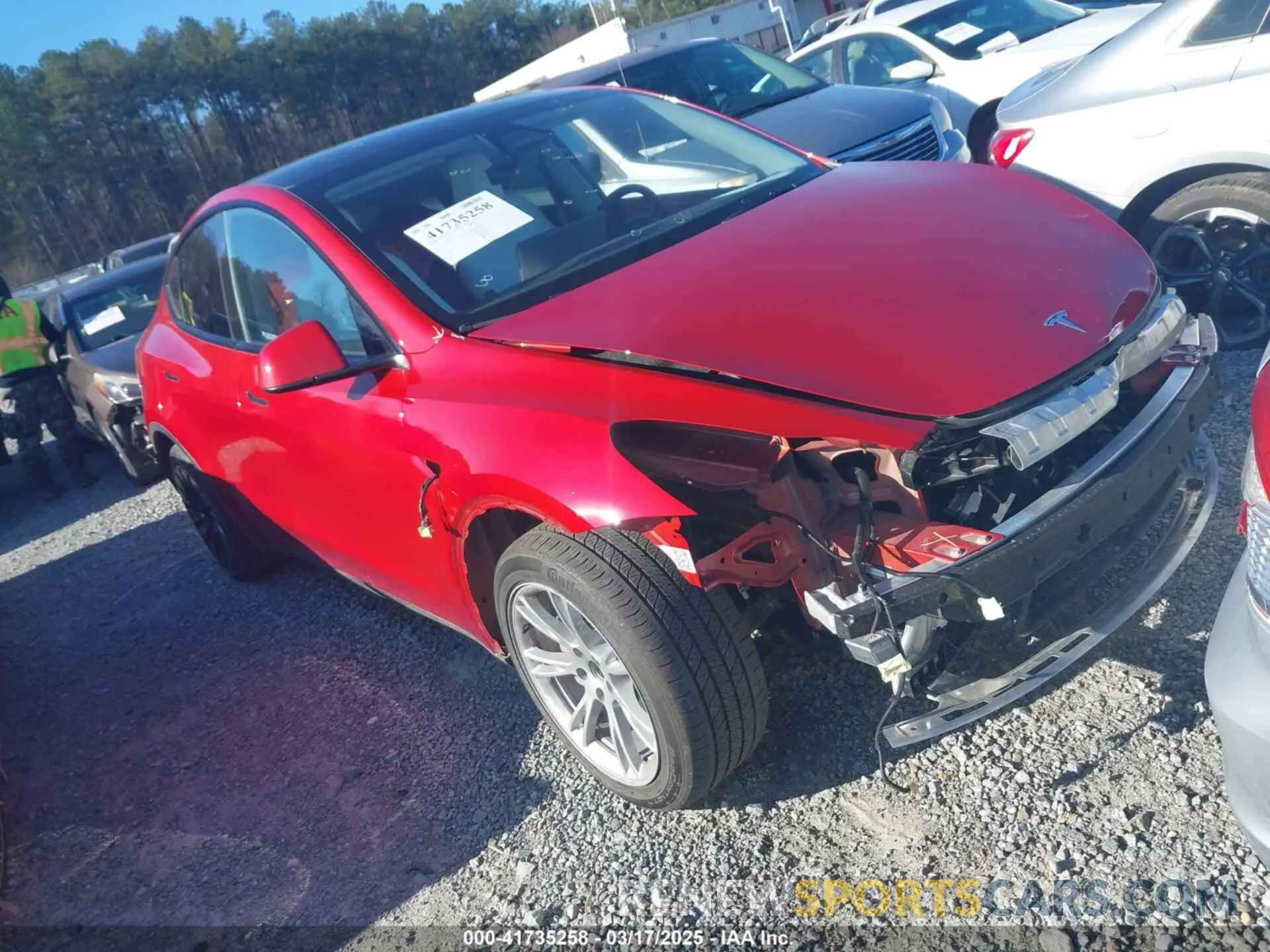 1 fotografías del automóvil dañado 7SAYGDEE0PA202150 TESLA MODEL Y 2023