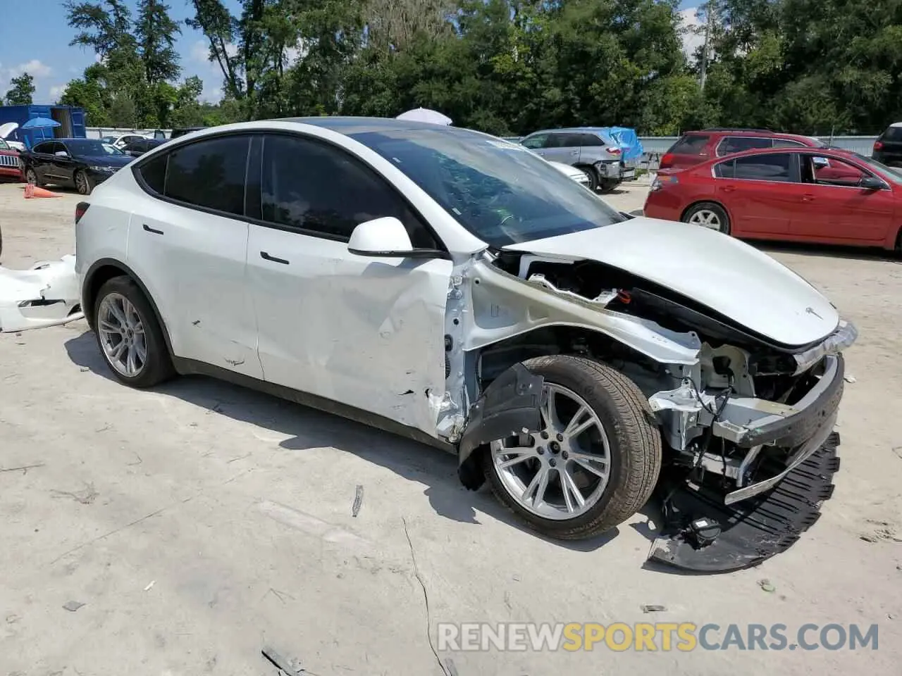4 fotografías del automóvil dañado 7SAYGDEE0PF782177 TESLA MODEL Y 2023