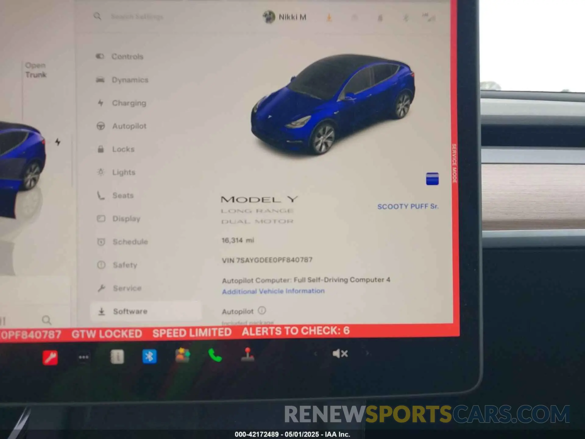 16 fotografías del automóvil dañado 7SAYGDEE0PF840787 TESLA MODEL Y 2023