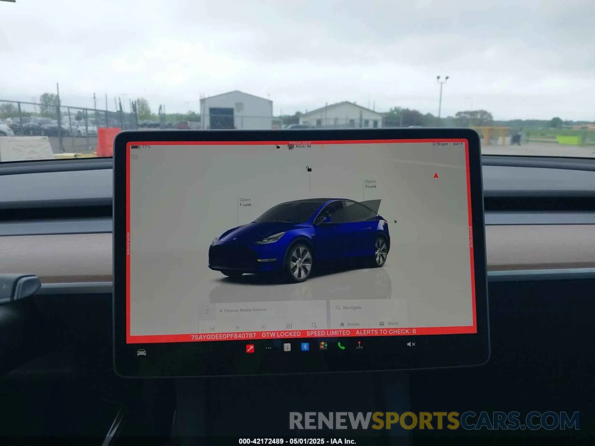 19 fotografías del automóvil dañado 7SAYGDEE0PF840787 TESLA MODEL Y 2023
