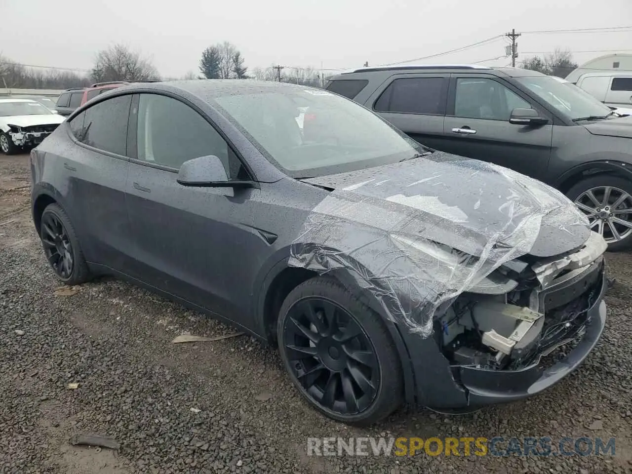 4 fotografías del automóvil dañado 7SAYGDEE0PF857881 TESLA MODEL Y 2023