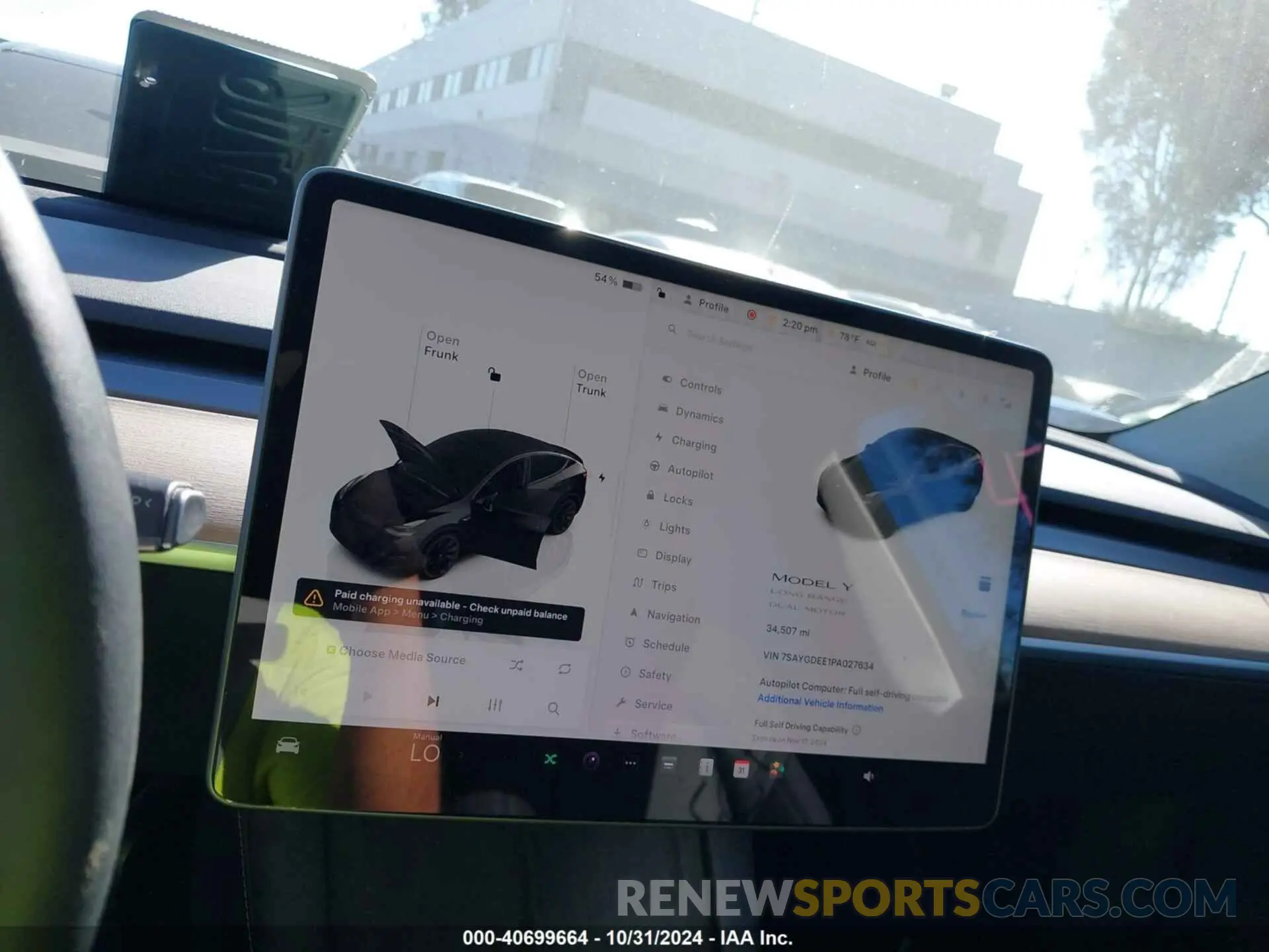 18 fotografías del automóvil dañado 7SAYGDEE1PA027634 TESLA MODEL Y 2023