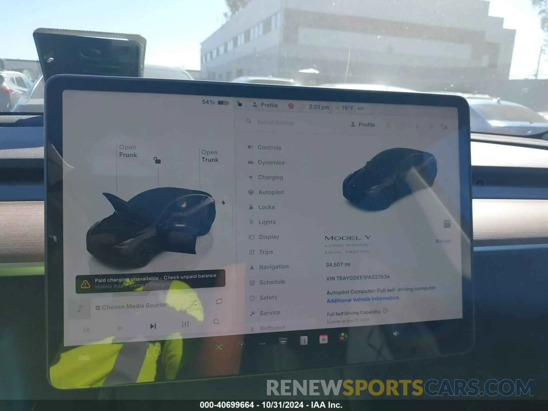 7 fotografías del automóvil dañado 7SAYGDEE1PA027634 TESLA MODEL Y 2023