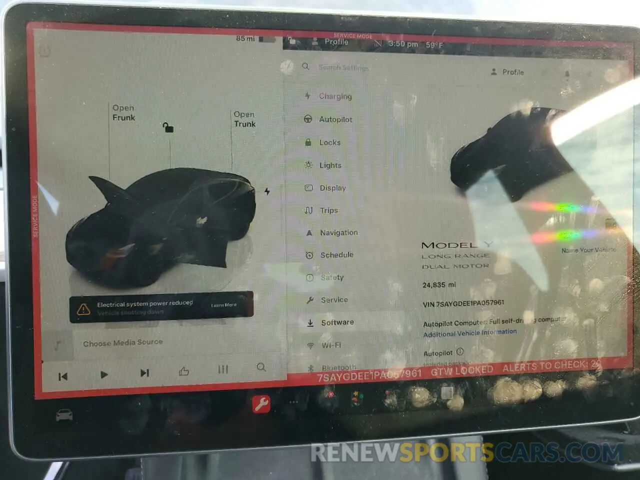 9 fotografías del automóvil dañado 7SAYGDEE1PA057961 TESLA MODEL Y 2023