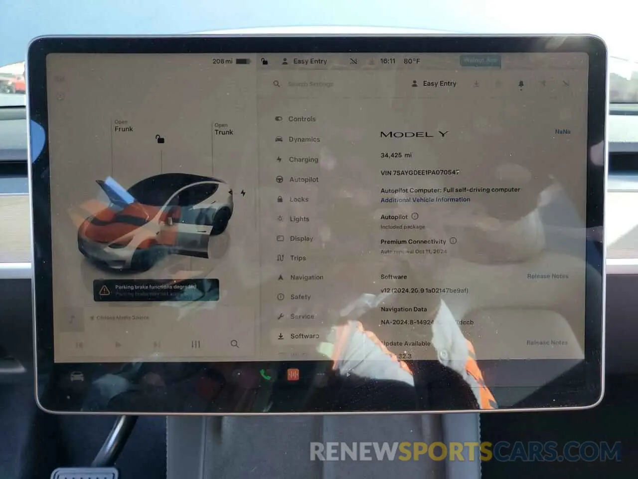 9 fotografías del automóvil dañado 7SAYGDEE1PA070547 TESLA MODEL Y 2023