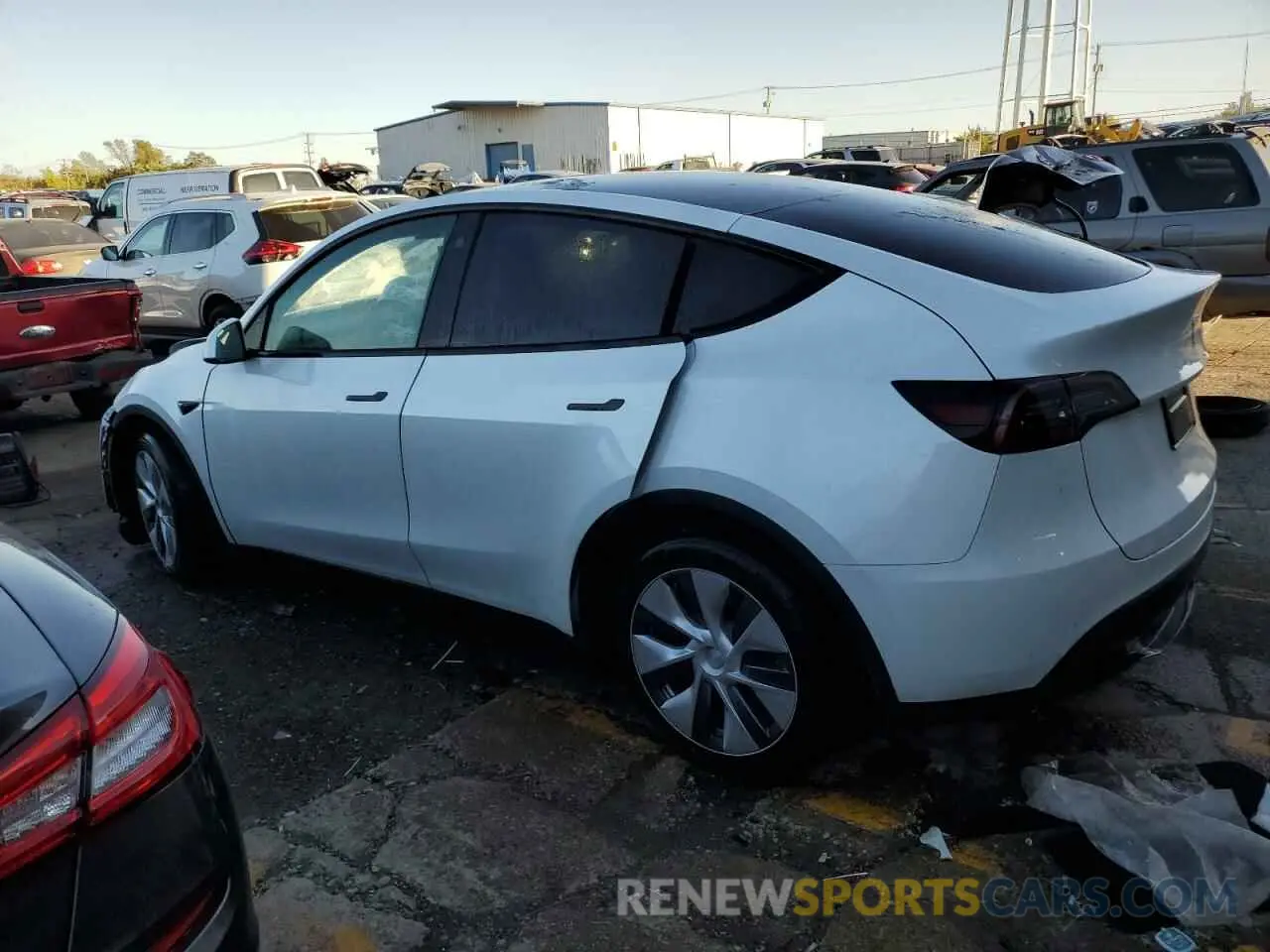 2 fotografías del automóvil dañado 7SAYGDEE1PA095898 TESLA MODEL Y 2023