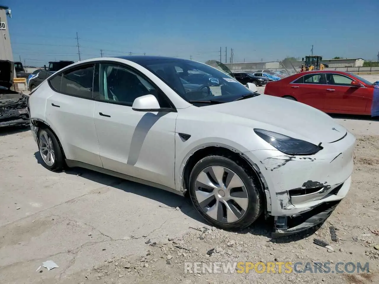 4 fotografías del automóvil dañado 7SAYGDEE1PA155629 TESLA MODEL Y 2023