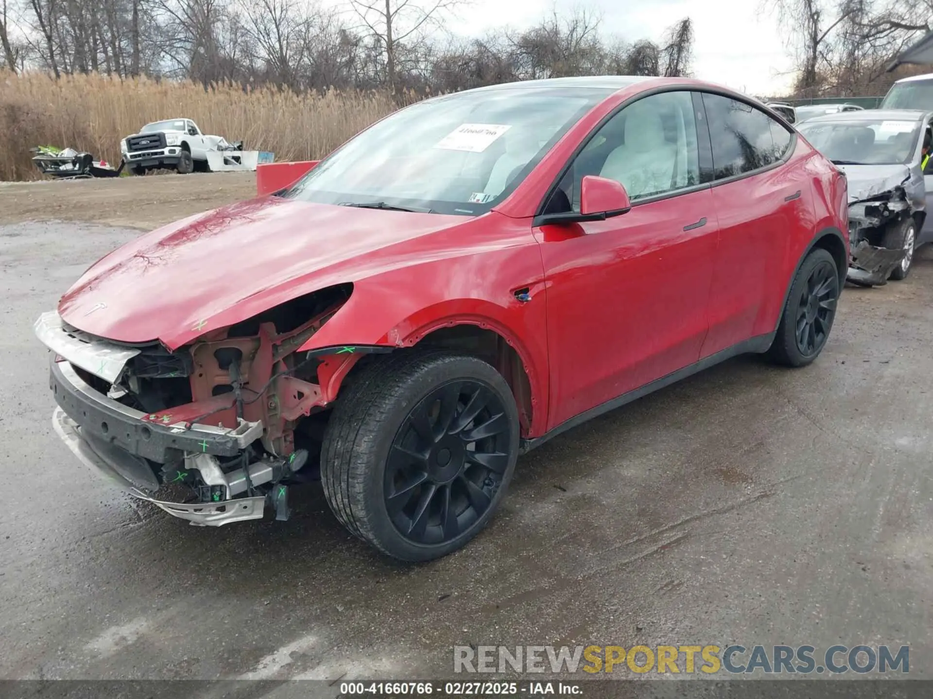 2 fotografías del automóvil dañado 7SAYGDEE1PA169031 TESLA MODEL Y 2023