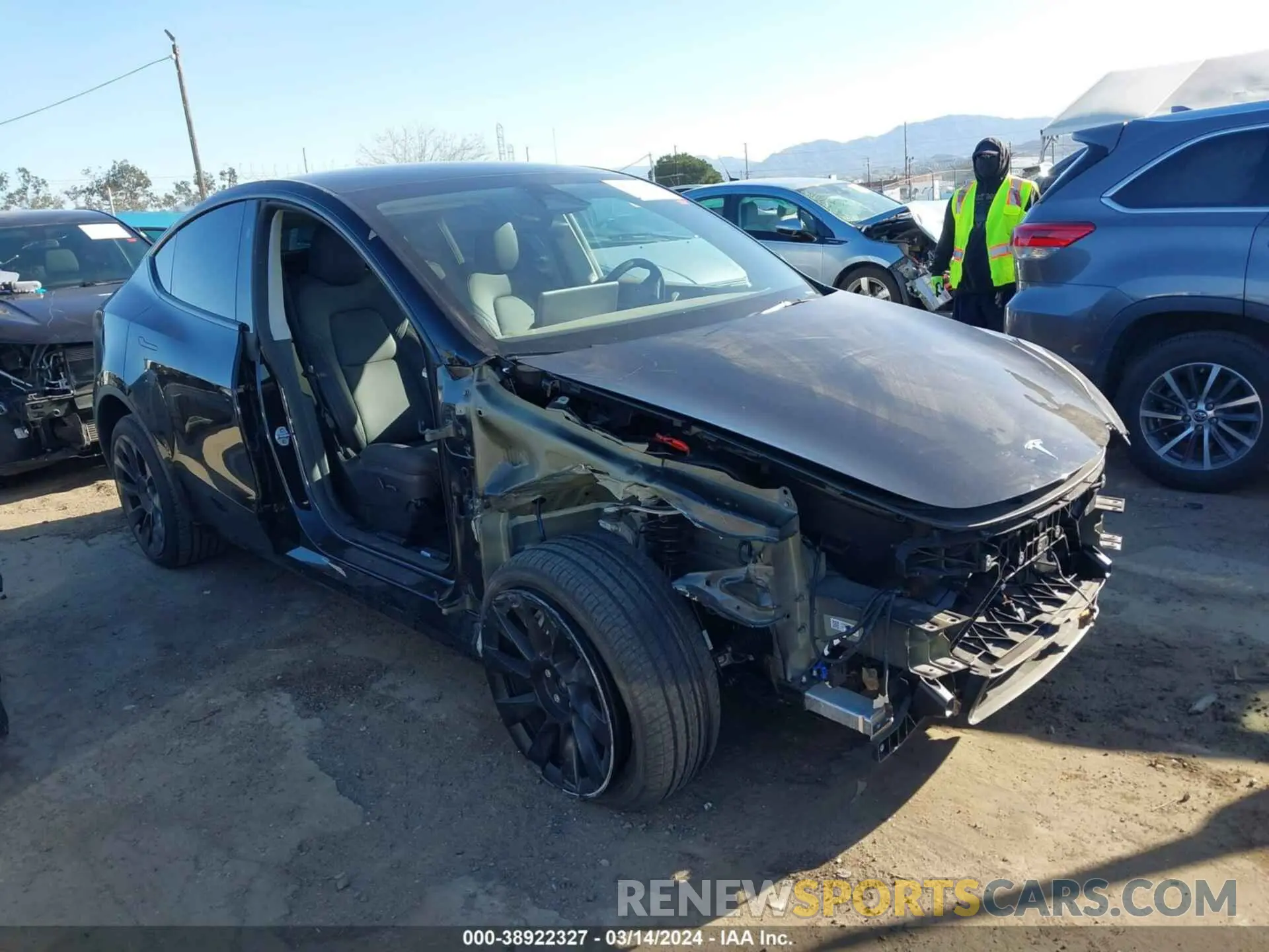 1 fotografías del automóvil dañado 7SAYGDEE1PA200357 TESLA MODEL Y 2023