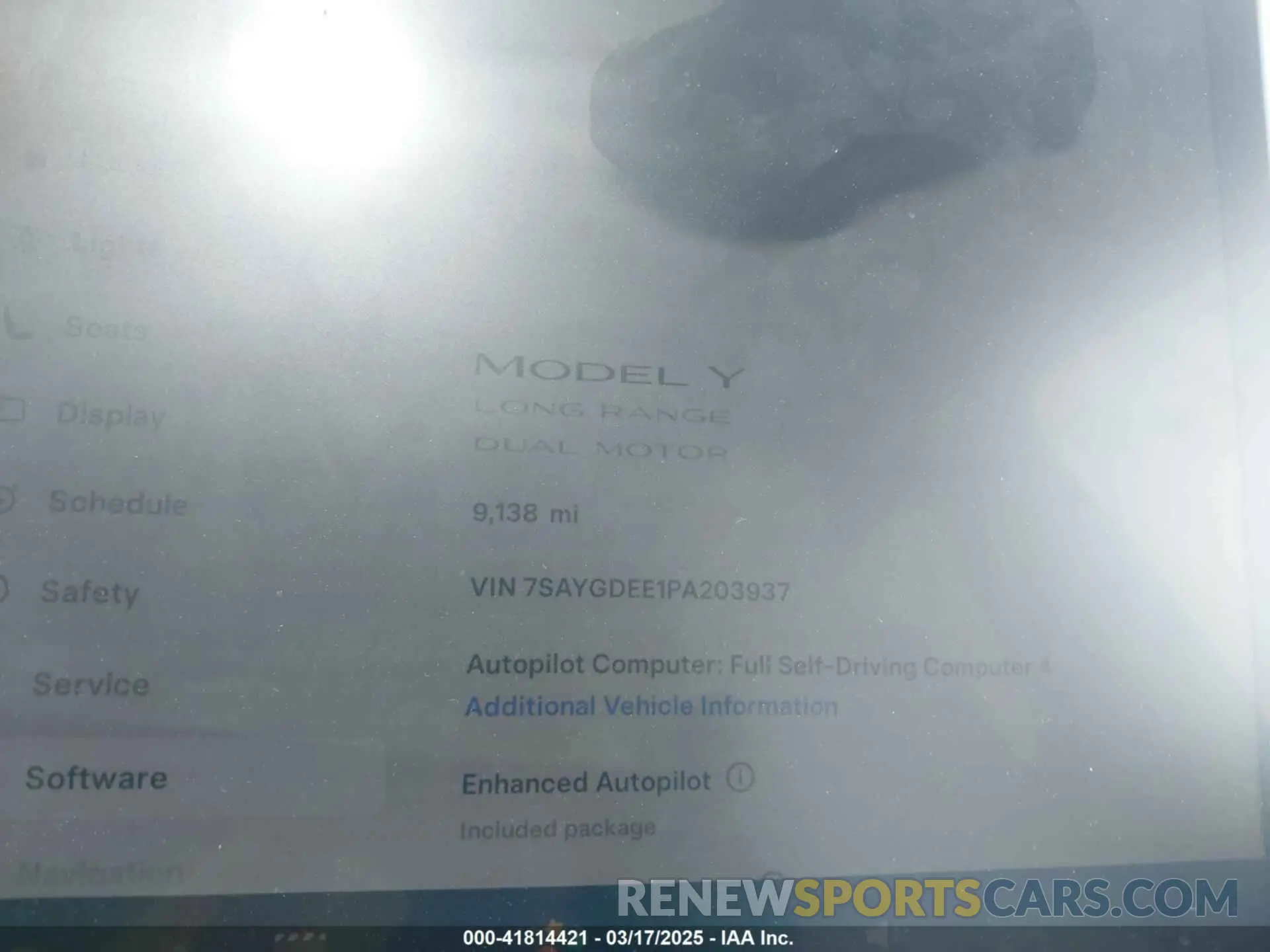14 fotografías del automóvil dañado 7SAYGDEE1PA203937 TESLA MODEL Y 2023