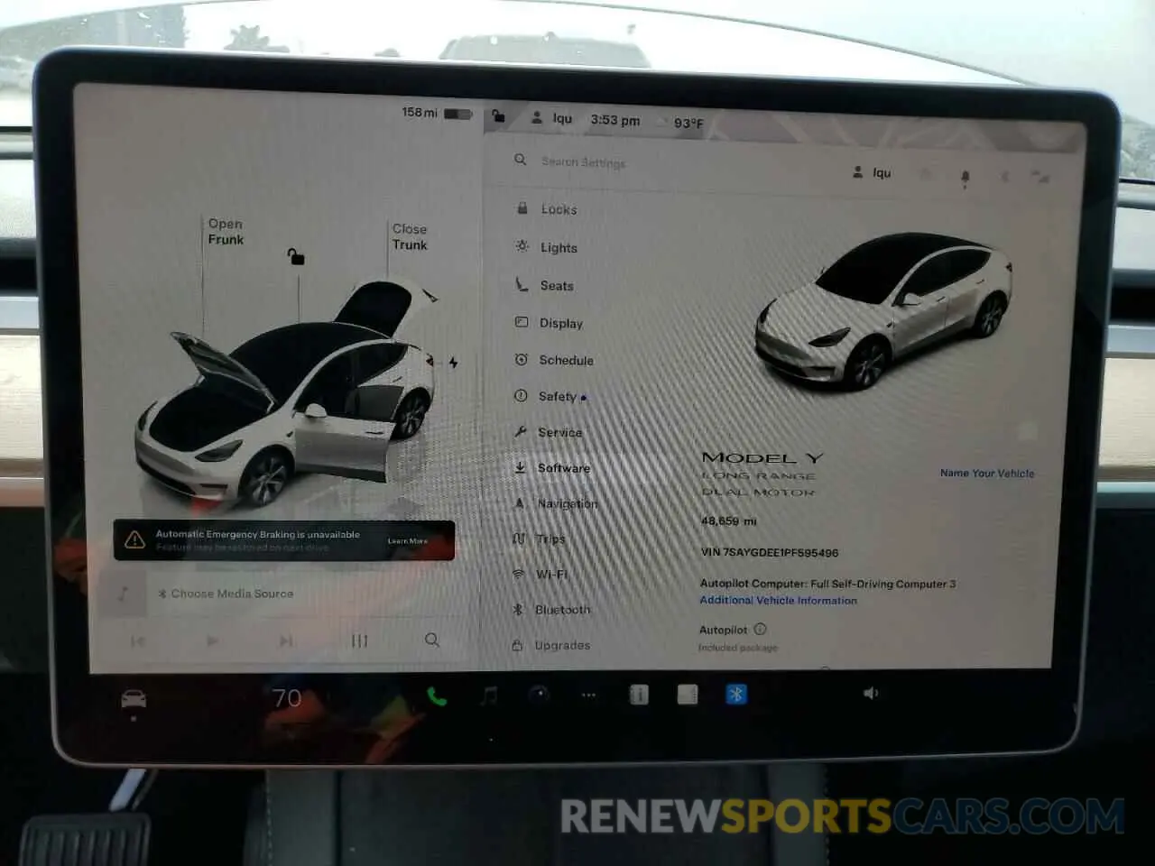 9 fotografías del automóvil dañado 7SAYGDEE1PF595496 TESLA MODEL Y 2023