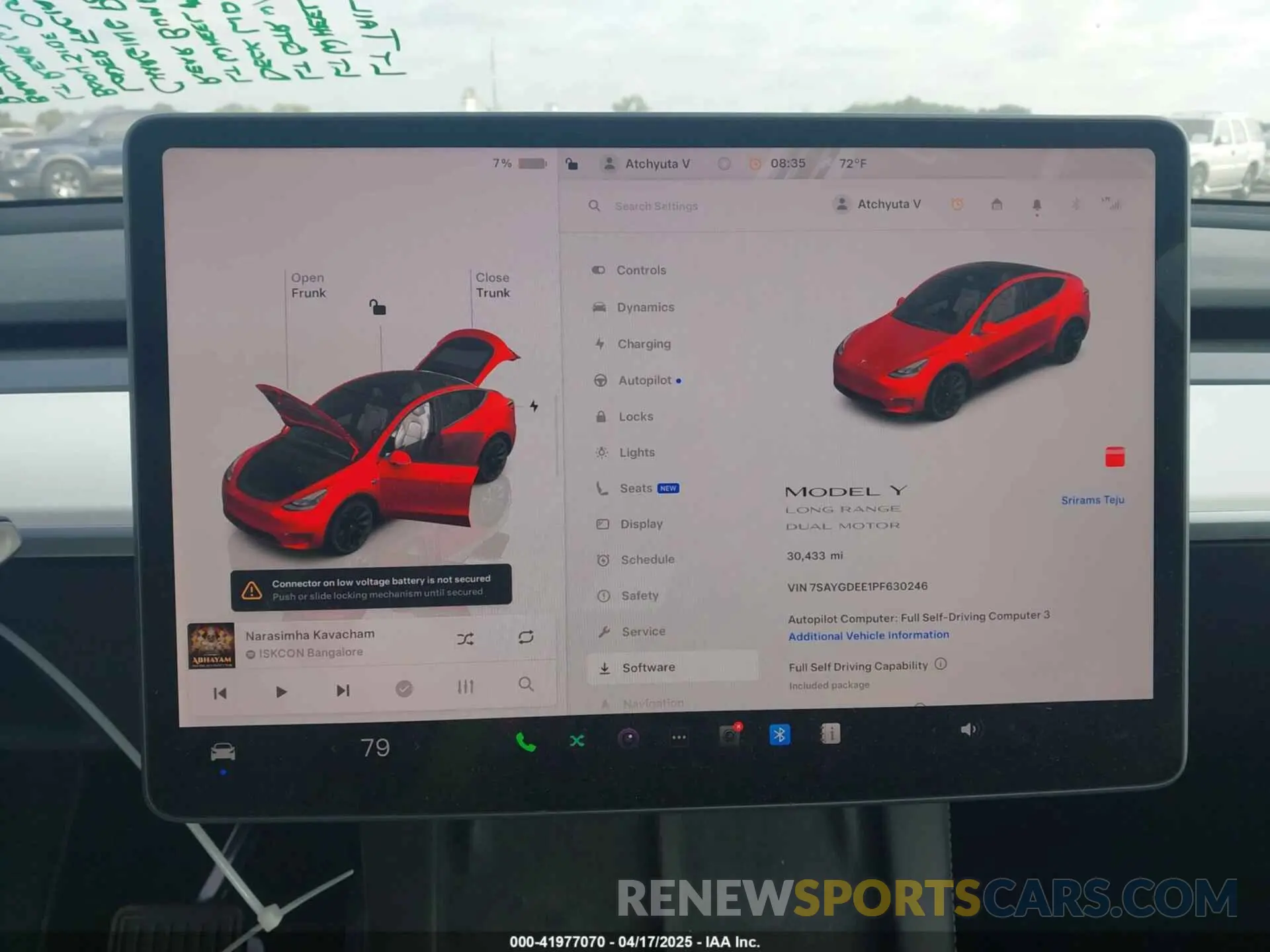 18 fotografías del automóvil dañado 7SAYGDEE1PF630246 TESLA MODEL Y 2023
