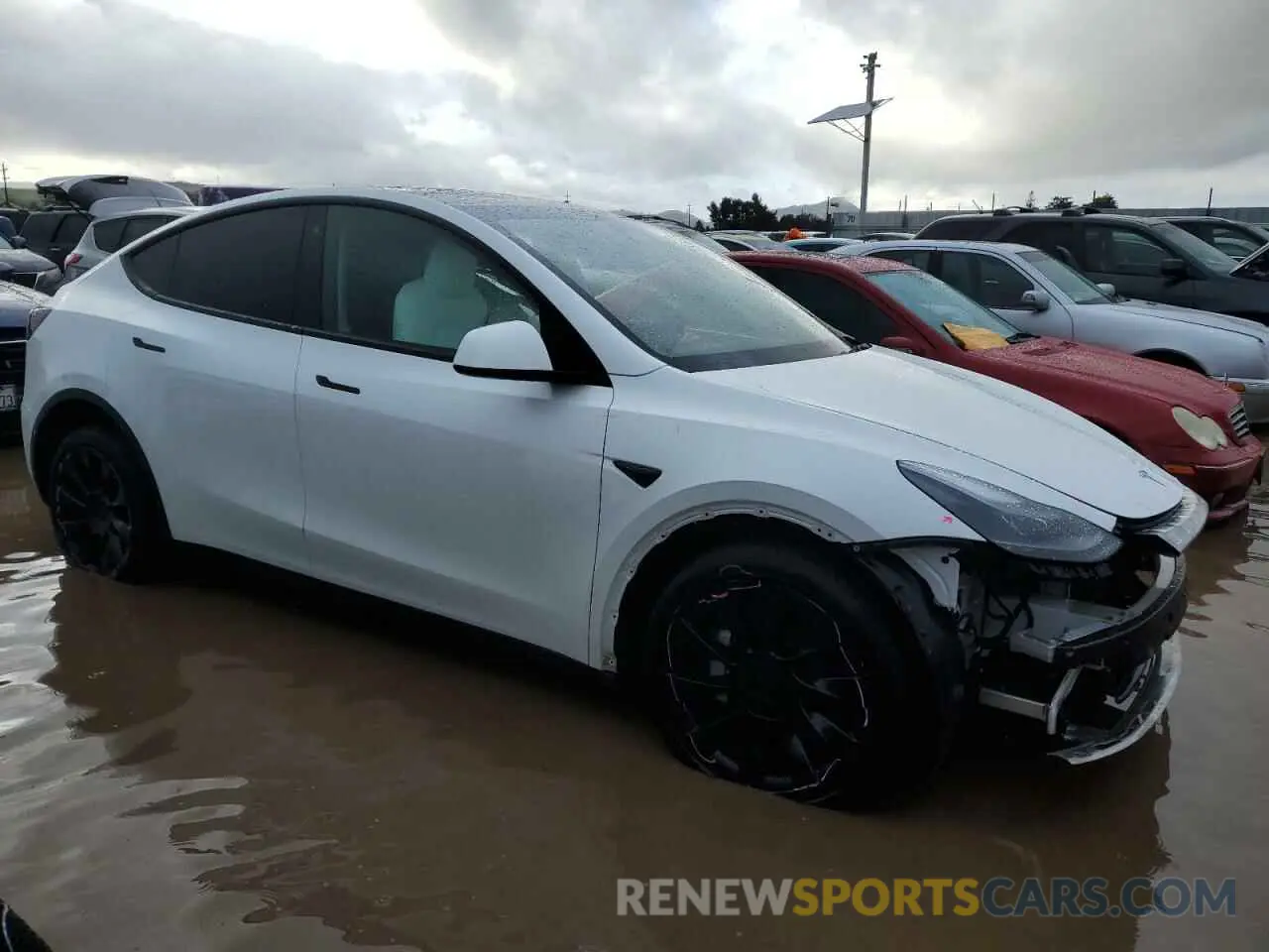 4 fotografías del automóvil dañado 7SAYGDEE1PF631378 TESLA MODEL Y 2023