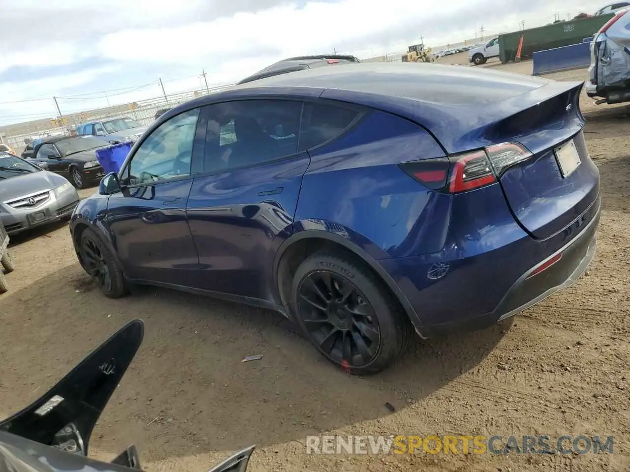 2 fotografías del automóvil dañado 7SAYGDEE1PF761483 TESLA MODEL Y 2023