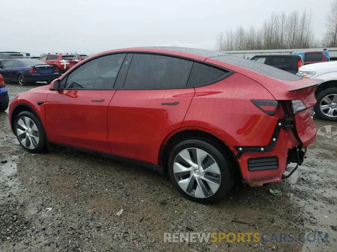 2 fotografías del automóvil dañado 7SAYGDEE1PF866007 TESLA MODEL Y 2023