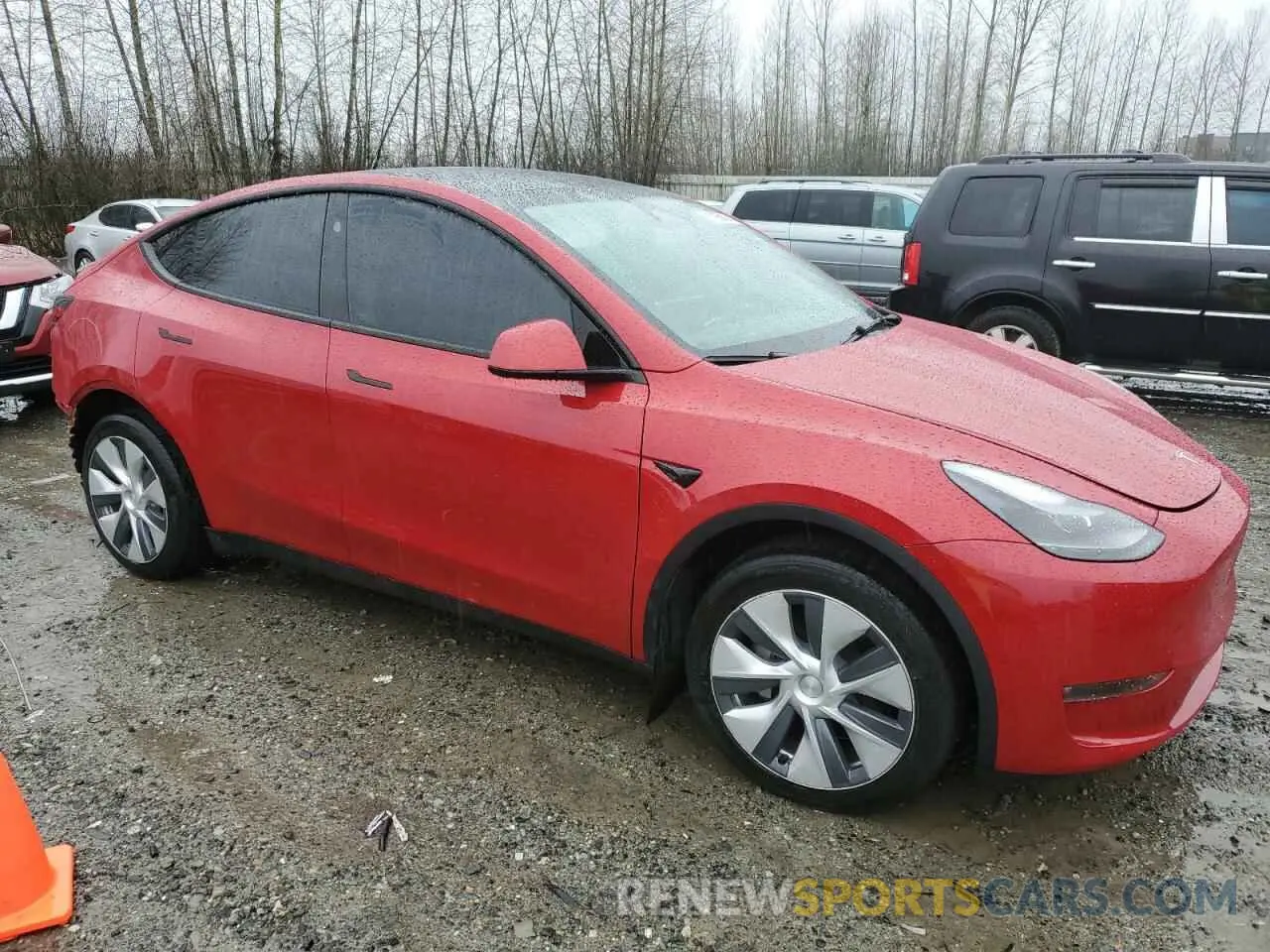 4 fotografías del automóvil dañado 7SAYGDEE1PF866007 TESLA MODEL Y 2023