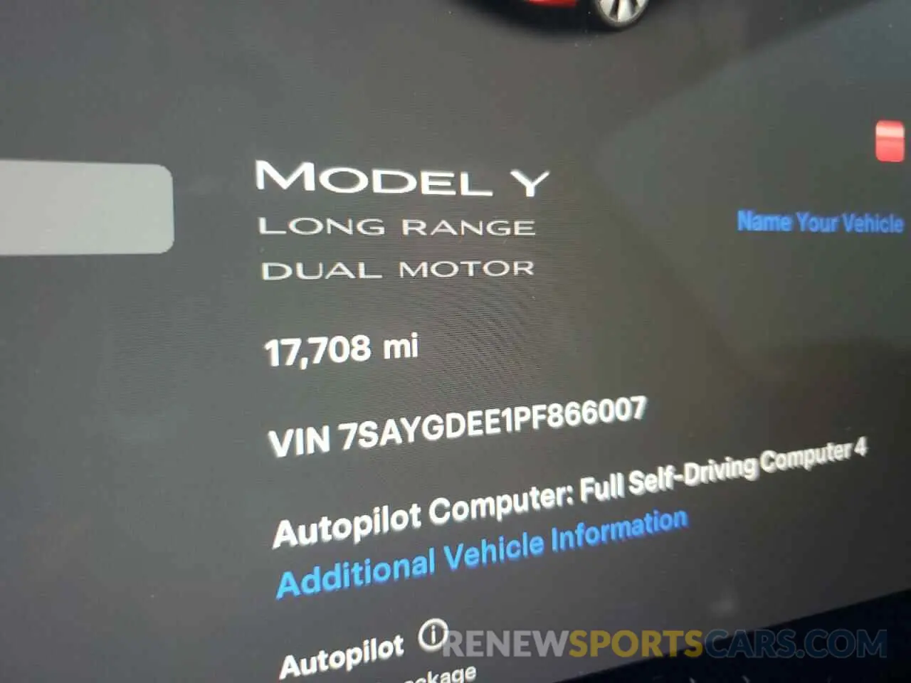 9 fotografías del automóvil dañado 7SAYGDEE1PF866007 TESLA MODEL Y 2023